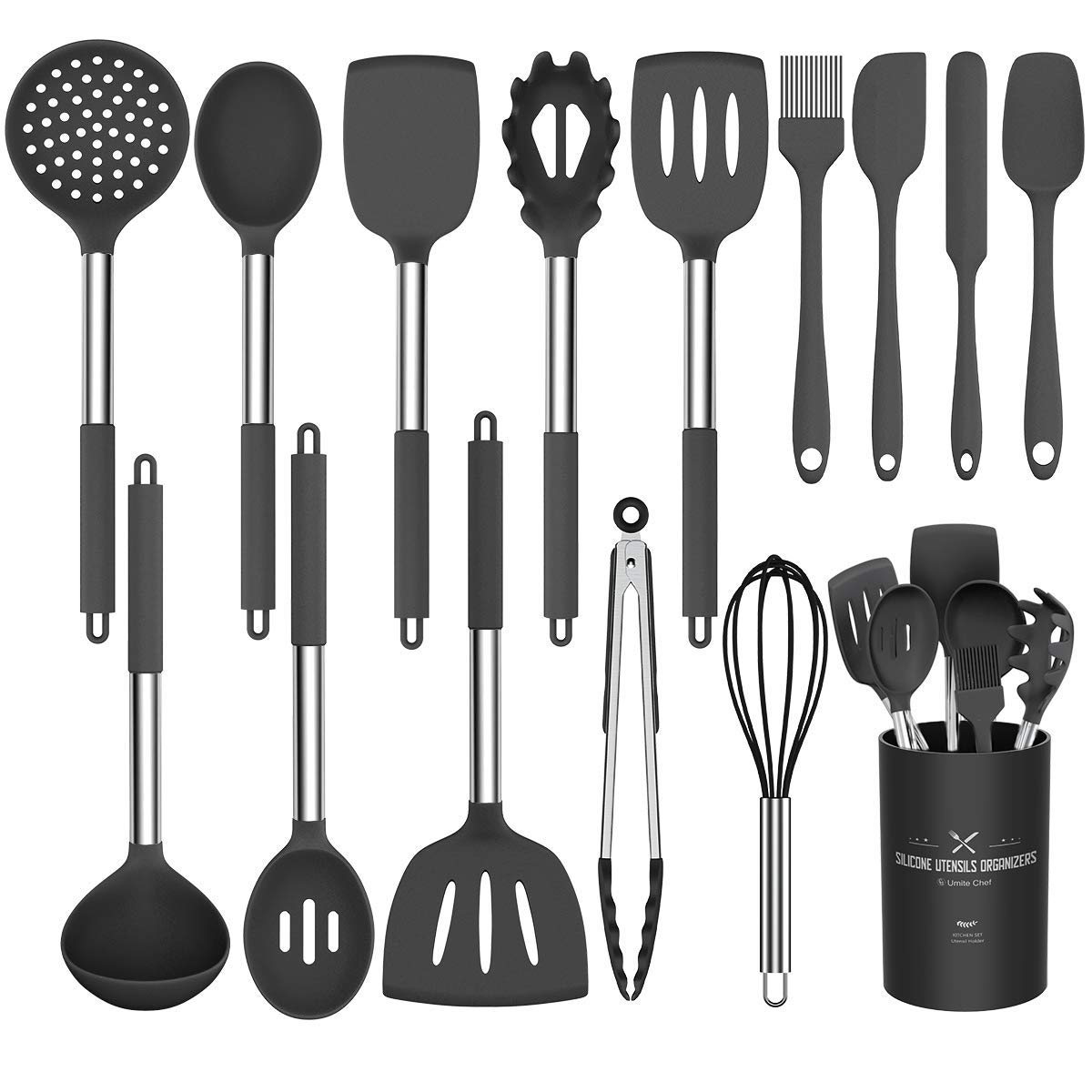 Foto 2 pulgar | Juego De Utensilios De Cocina Umite Chef Silicone 15 Piezas Con Acero Inoxidable S - Venta Internacional.