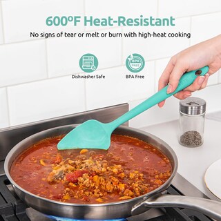 Foto 3 | Juego De Espátulas De Silicona U-taste 600 °c, Resistentes Al Calor, Verde Azulado Y Aguamarina - Venta Internacional.