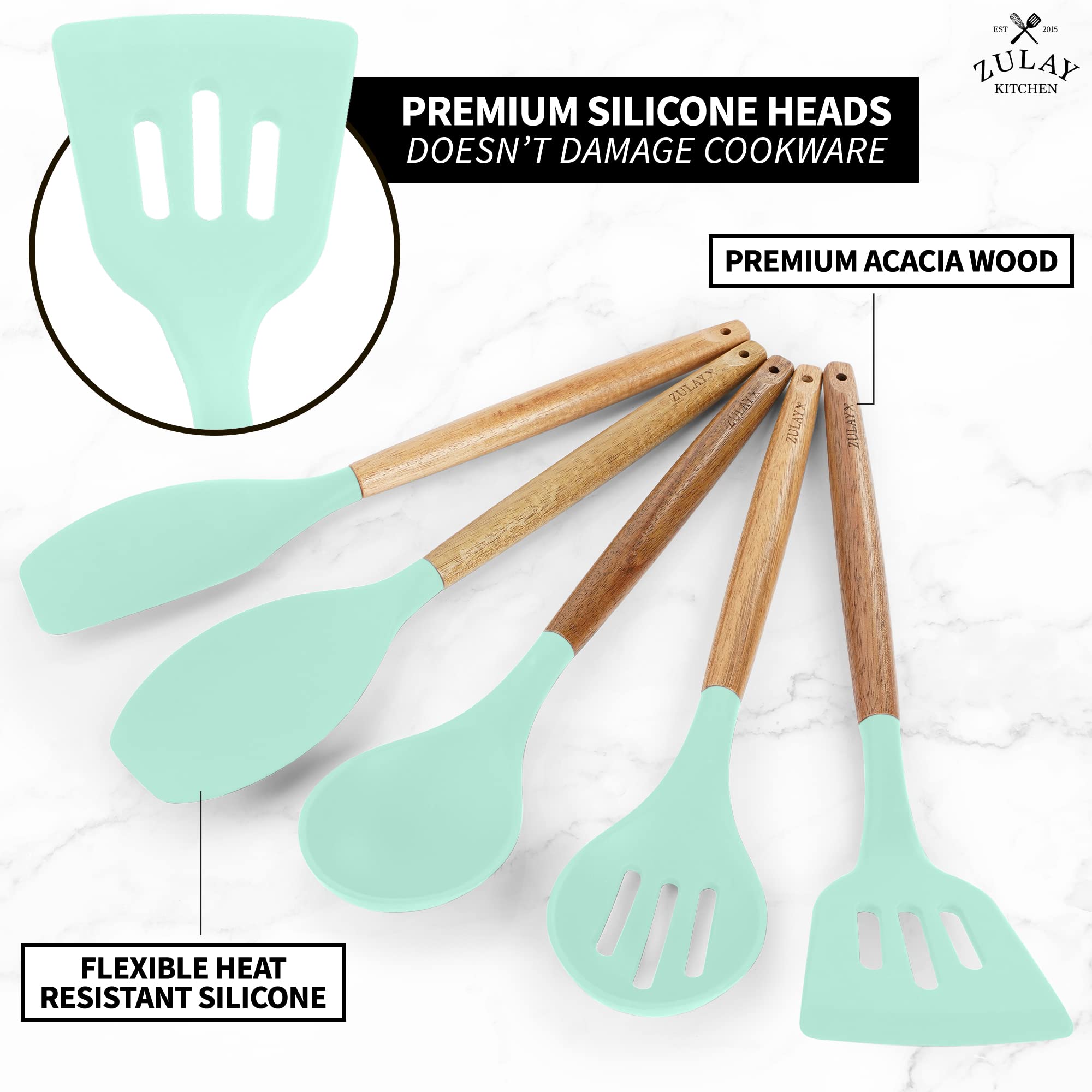 Foto 2 | Set de Utensilios de Cocina Zulay de Silicona Antiadherente - Venta Internacional