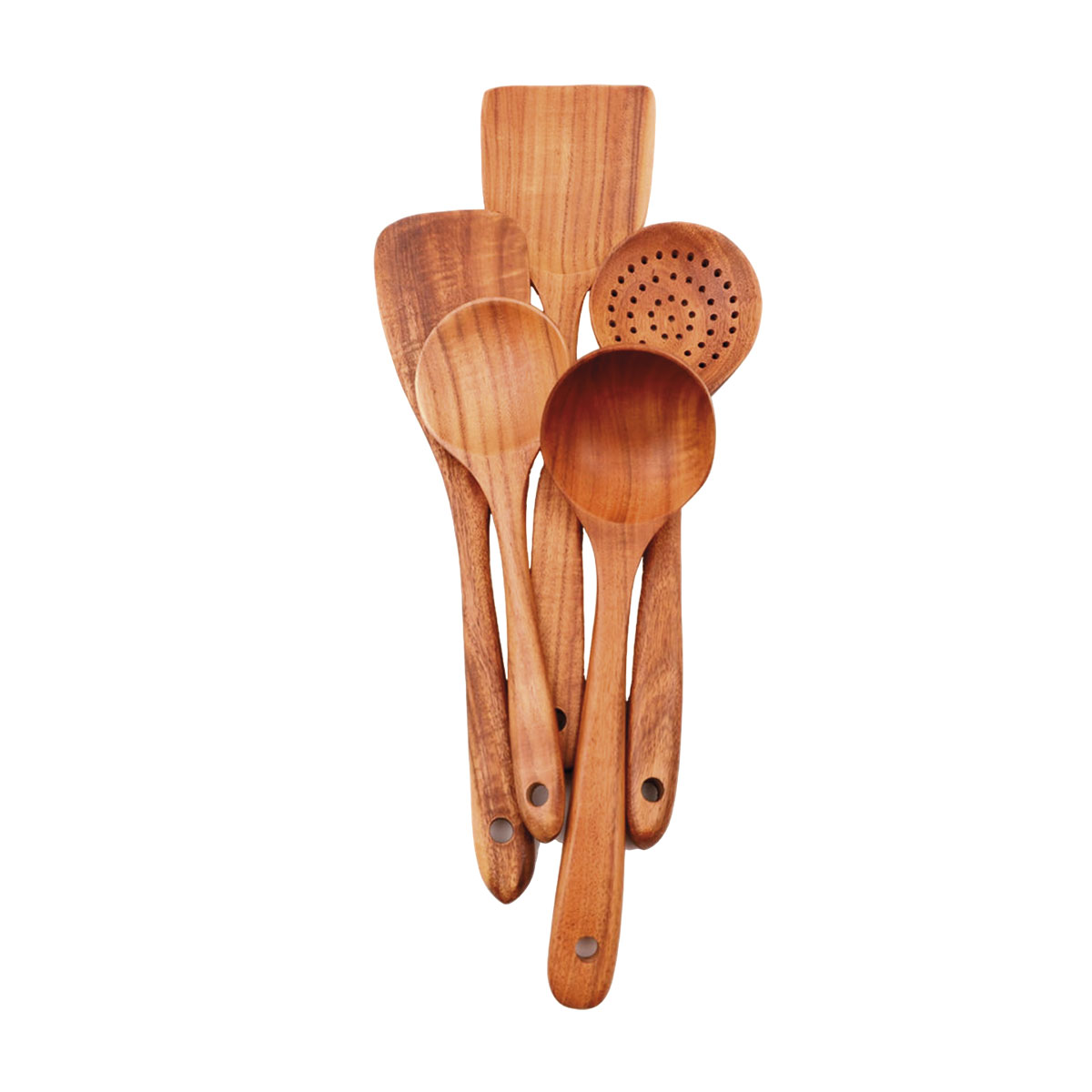 Foto 2 | Juego De 6 Cucharas Para Cocinar De Madera Bluelander