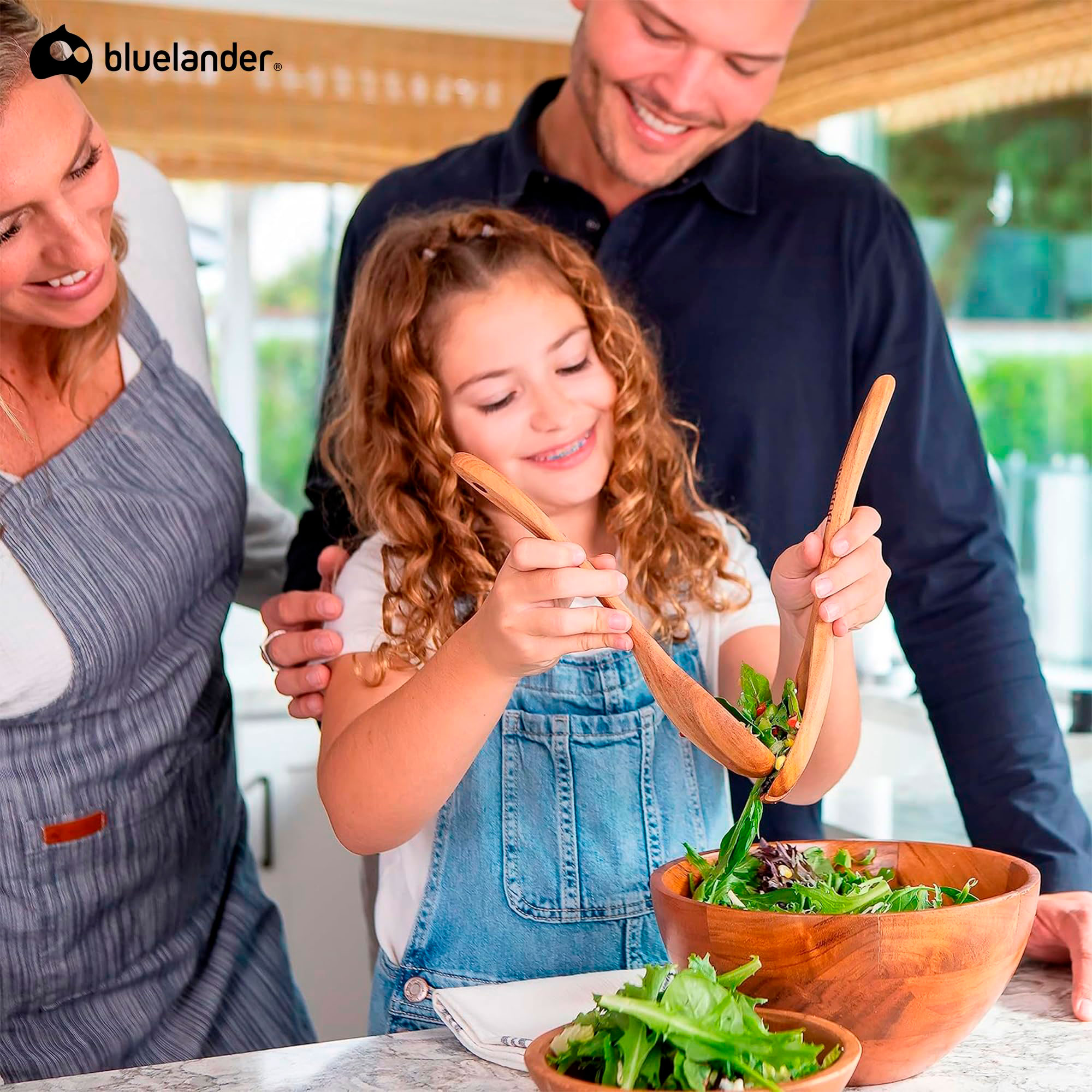 Foto 4 | Juego De 6 Cucharas Para Cocinar De Madera Bluelander