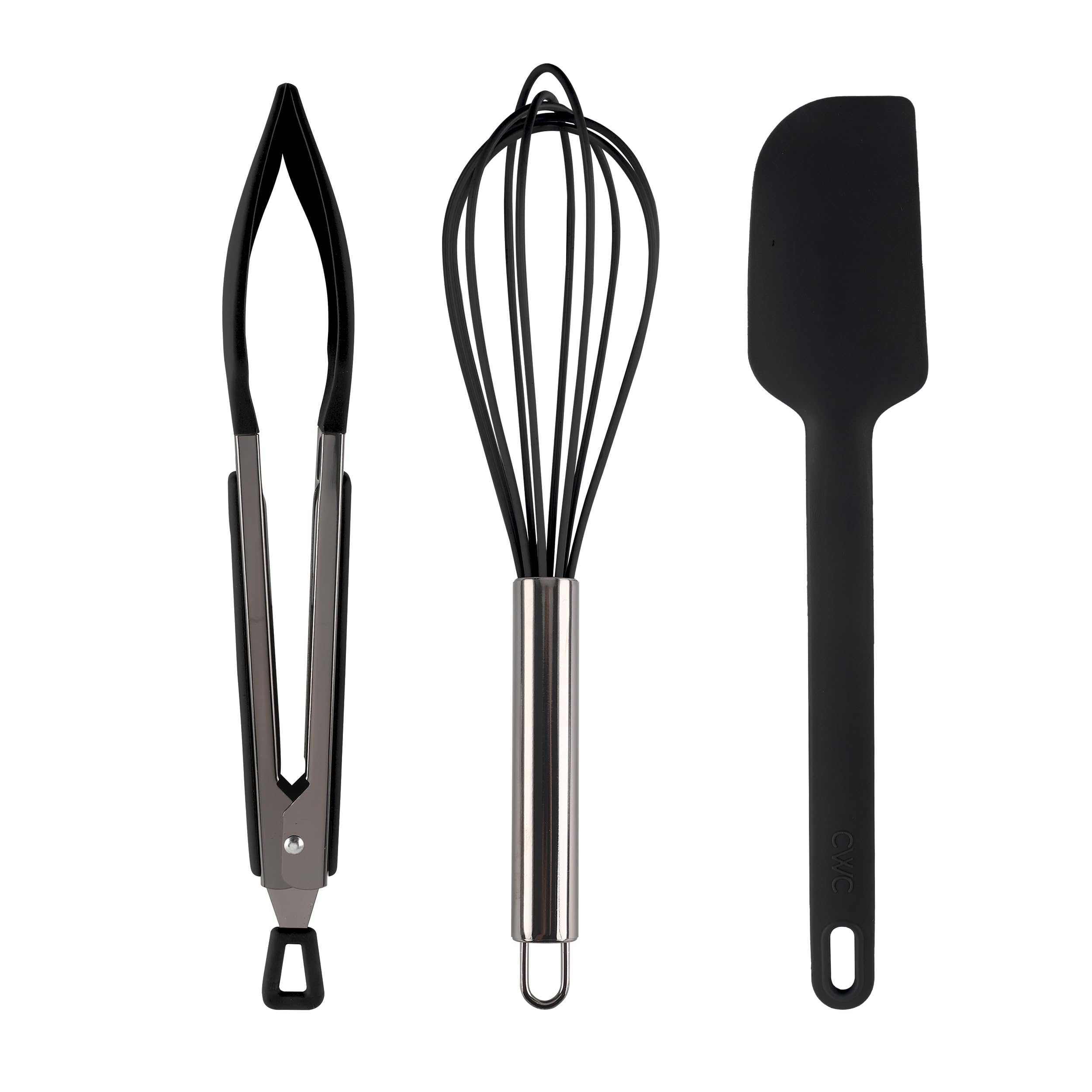 Juego De Utensilios De Cocina Cook With Color Silicone De 3 Piezas, Color Negro - Venta Internacional.