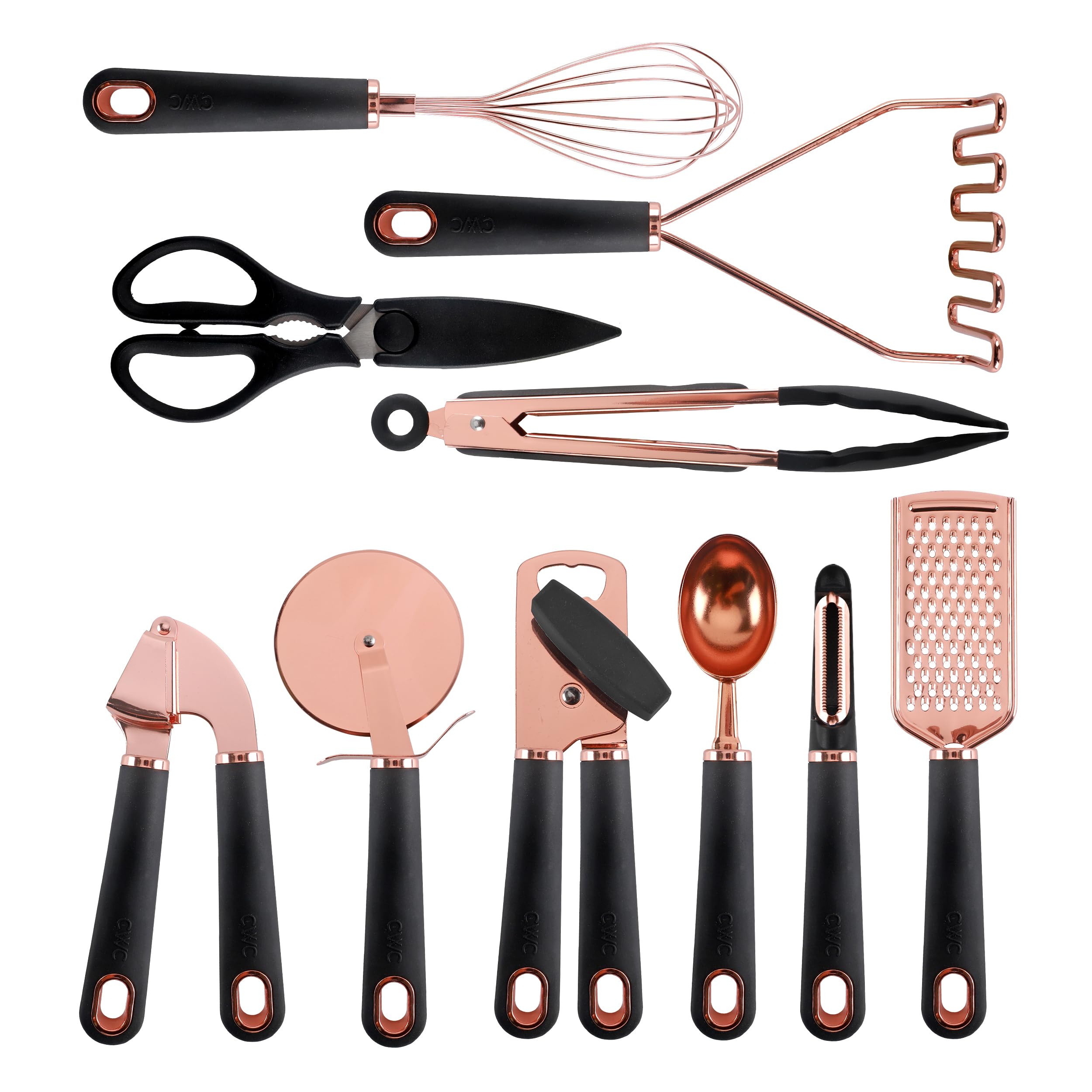 Set De Utensilios De Cocina Cook With Color, Cobre Y Acero Inoxidable, 10 Unidades - Venta Internacional.