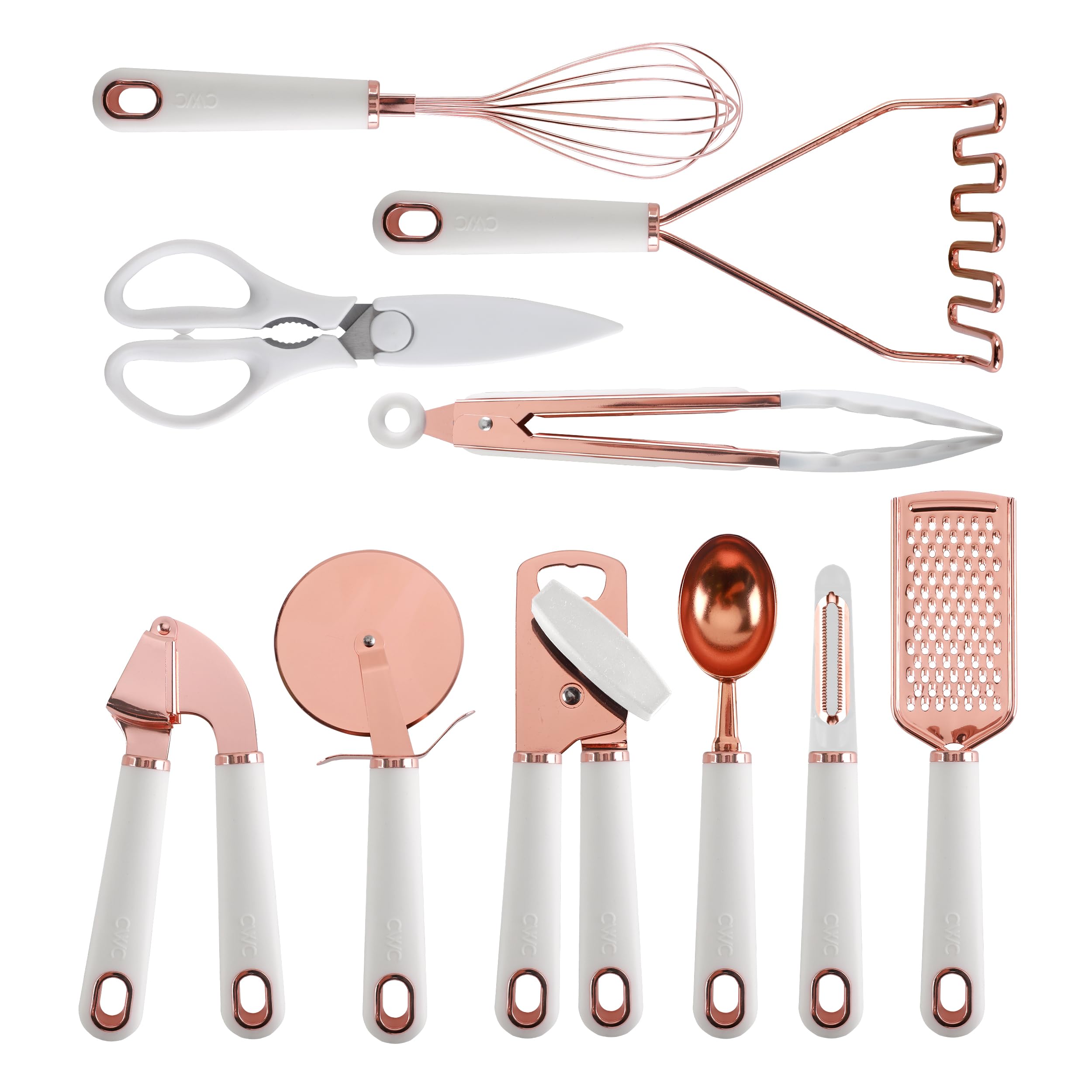 Set De Utensilios De Cocina Cook With Color, Cobre Y Acero Inoxidable, 10 Unidades - Venta Internacional.