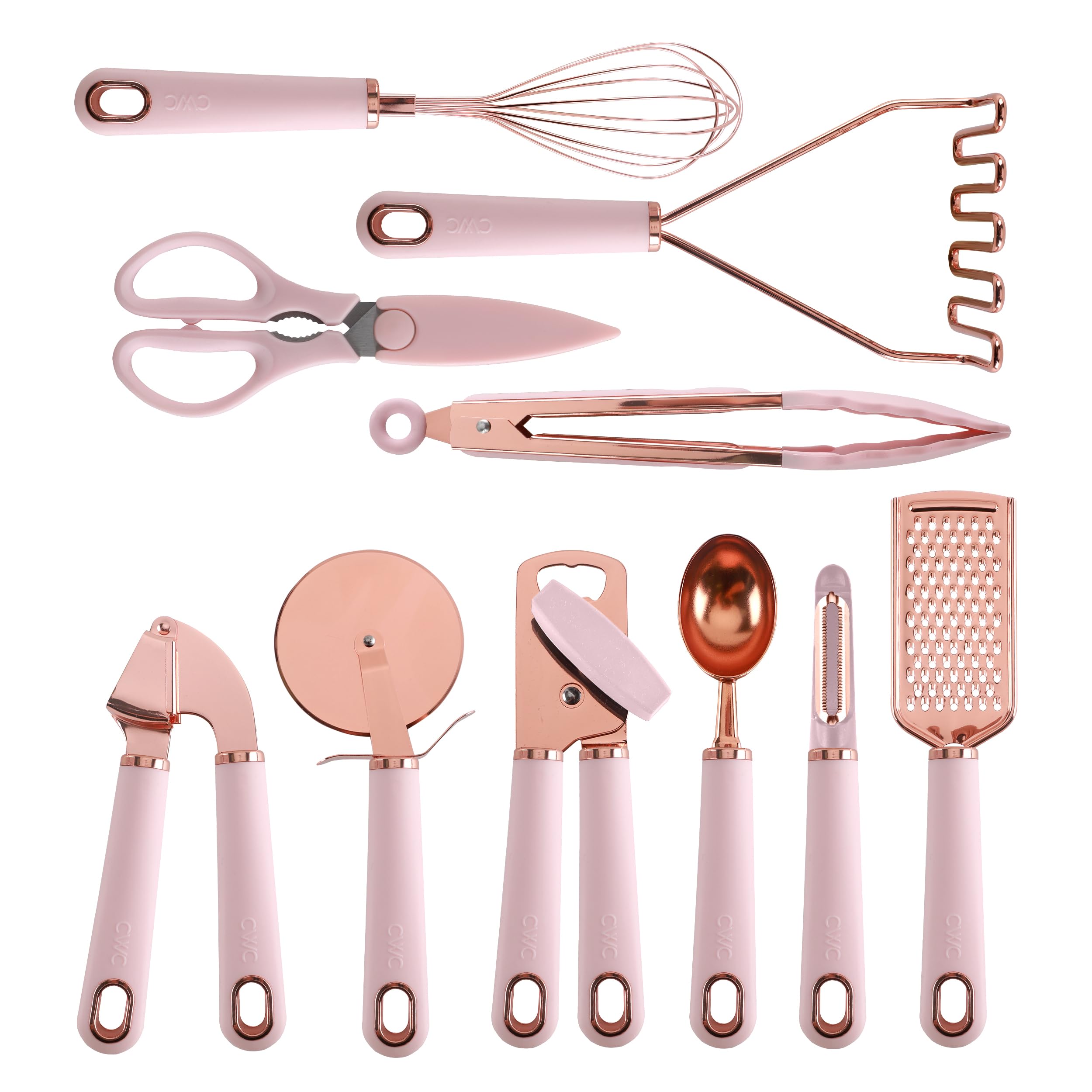 Set De Utensilios De Cocina Cook With Color, Cobre Y Acero Inoxidable, 10 Unidades - Venta Internacional.