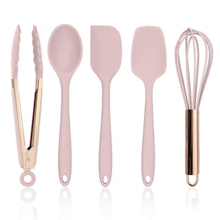 Foto 1 | Set De Utensilios De Cocina Cook Con Silicona De Color Rosa, 5 Piezas - Venta Internacional.