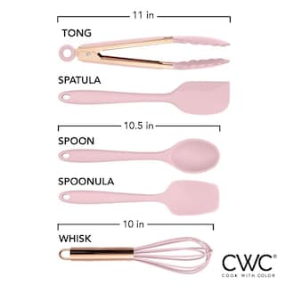 Foto 3 | Set De Utensilios De Cocina Cook Con Silicona De Color Rosa, 5 Piezas - Venta Internacional.