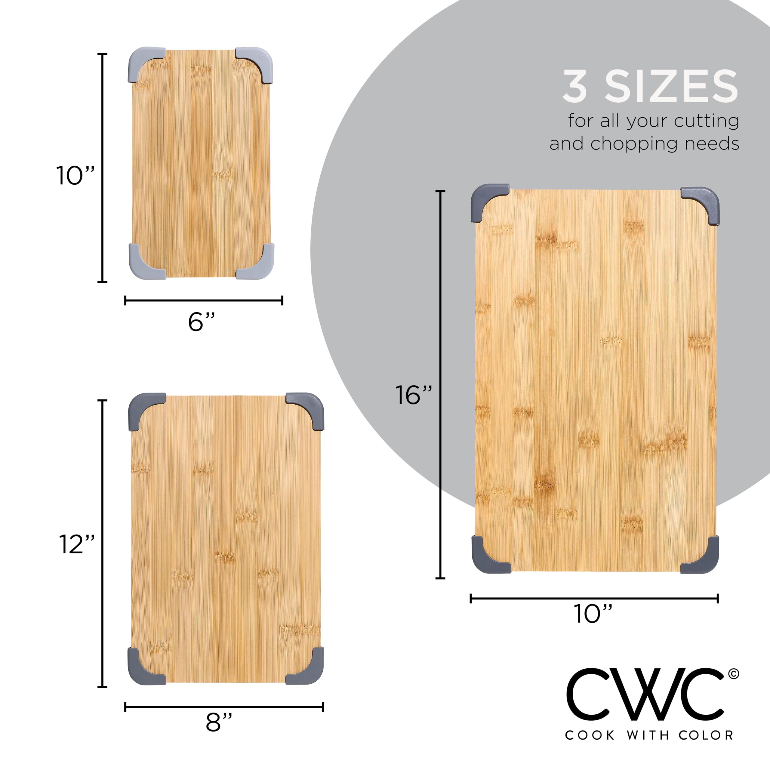 Foto 3 pulgar | Juego De Tablas De Cortar Cook With Color Kitchen Essentials, 3 Piezas - Venta Internacional.