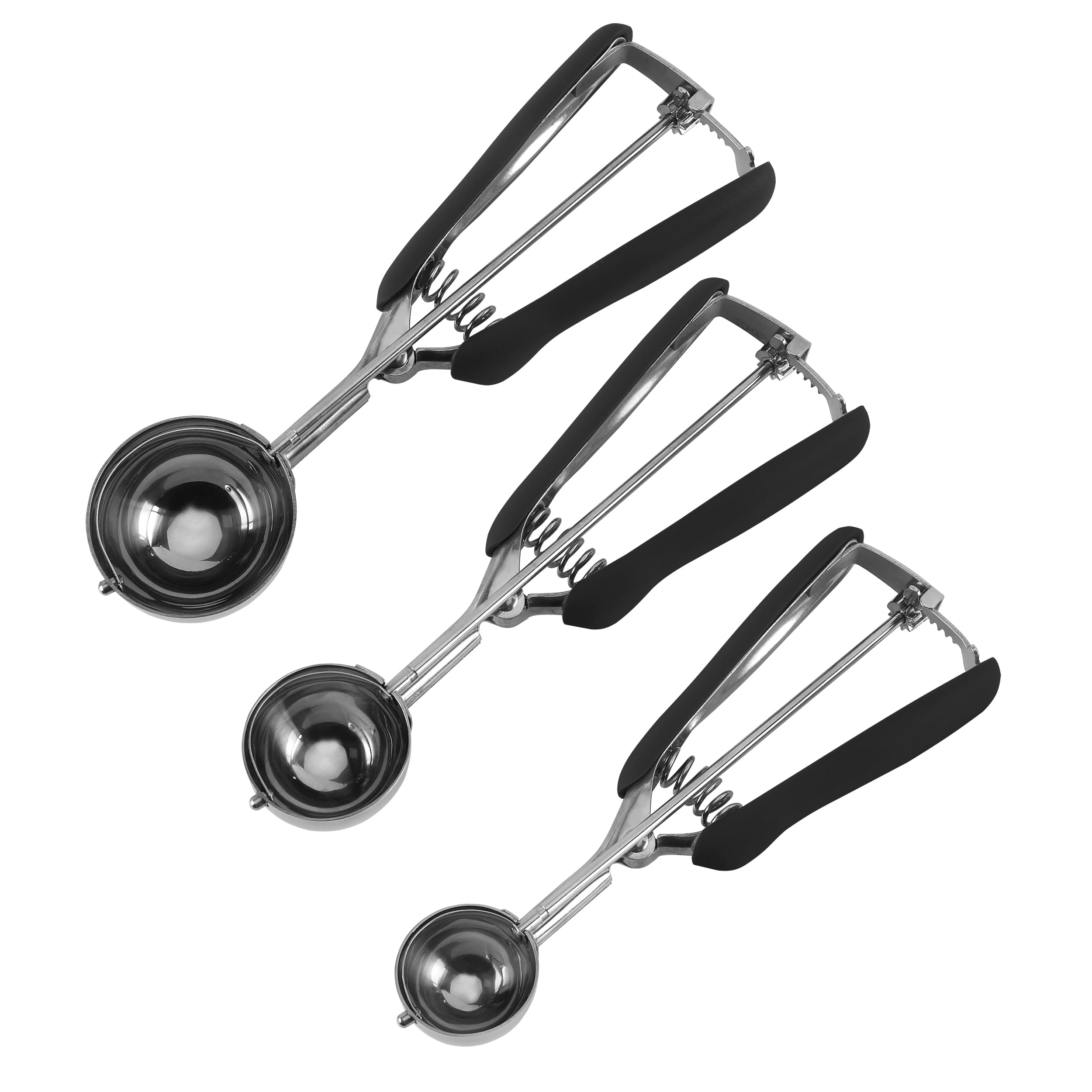 Juego De Cucharas Para Galletas Social Chef De Acero Inoxidable, 3 Piezas - Venta Internacional.