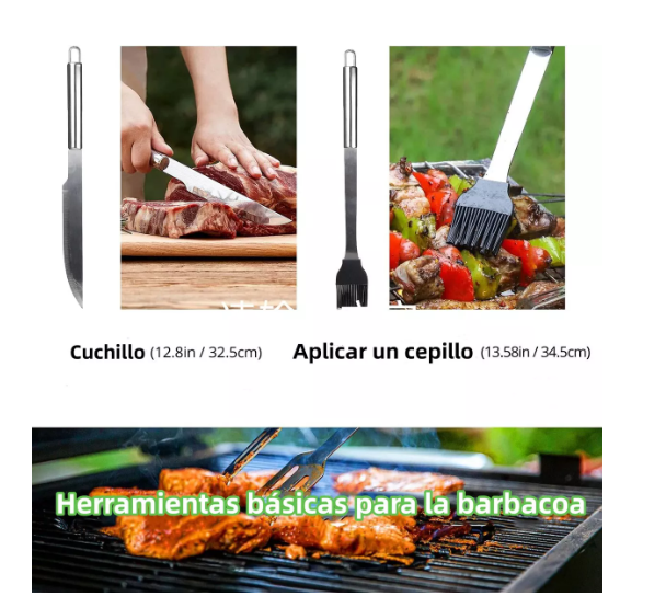 Foto 5 pulgar | Juegos De Utensilios De Barbacoa Wünd  De Acero Inoxidable Con Bol