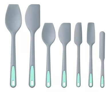Foto 1 | Utensilios Silicona Cocina Palas Espatulas Reposteria 7 Set Gris Claro