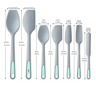 Foto 5 | Utensilios Silicona Cocina Palas Espatulas Reposteria 7 Set Gris Claro