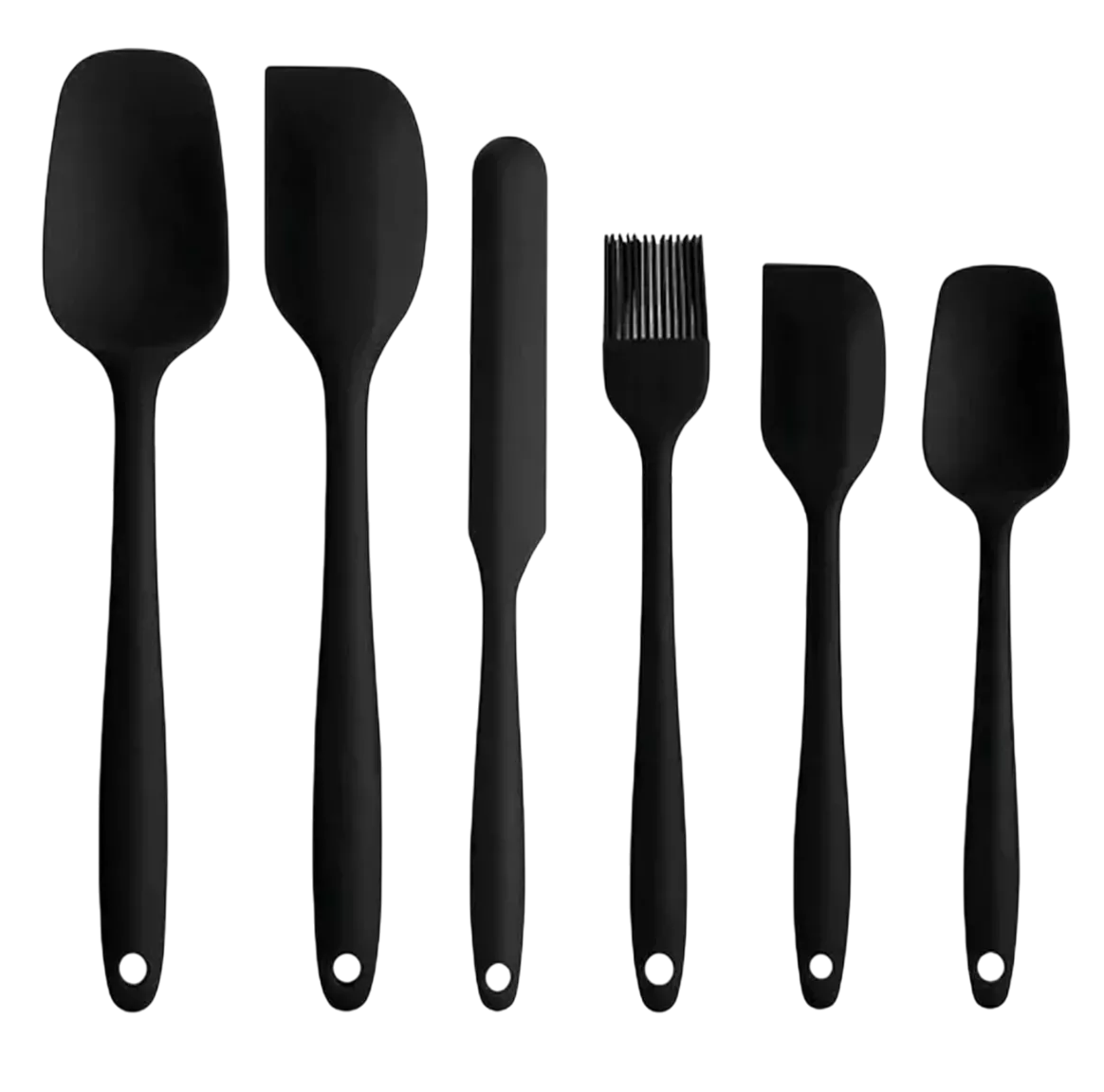 Foto 2 pulgar | Utensilios Silicona para Cocina 6 Piezas Negro