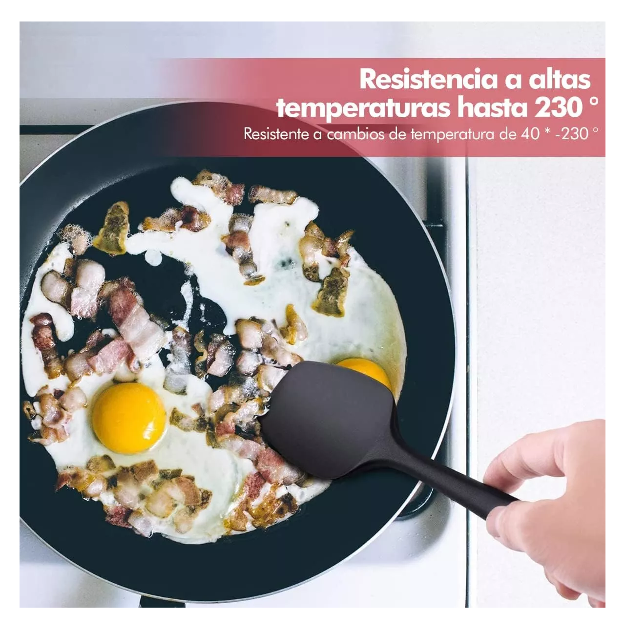 Foto 4 | Utensilios Silicona para Cocina 6 Piezas Negro