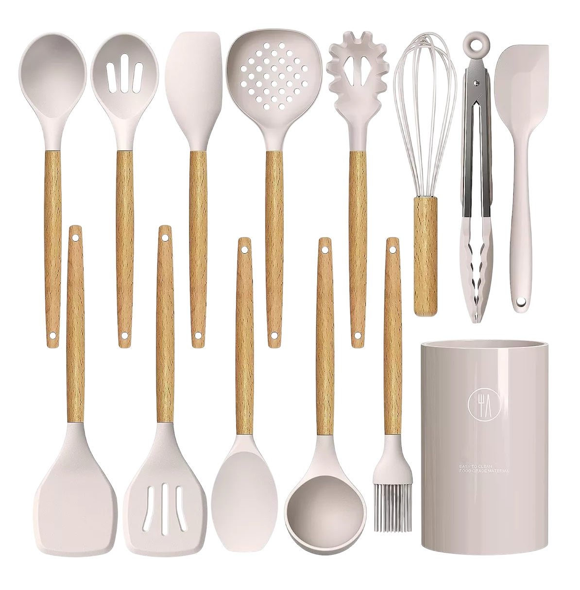 Set De Utensilios Para Cocina Utensilios De Silicon Cocina 14 Psz Beige