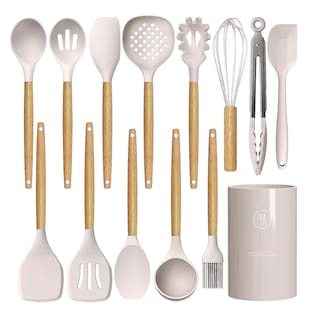 Foto 1 | Set De Utensilios Para Cocina Utensilios De Silicon Cocina 14 Psz Beige