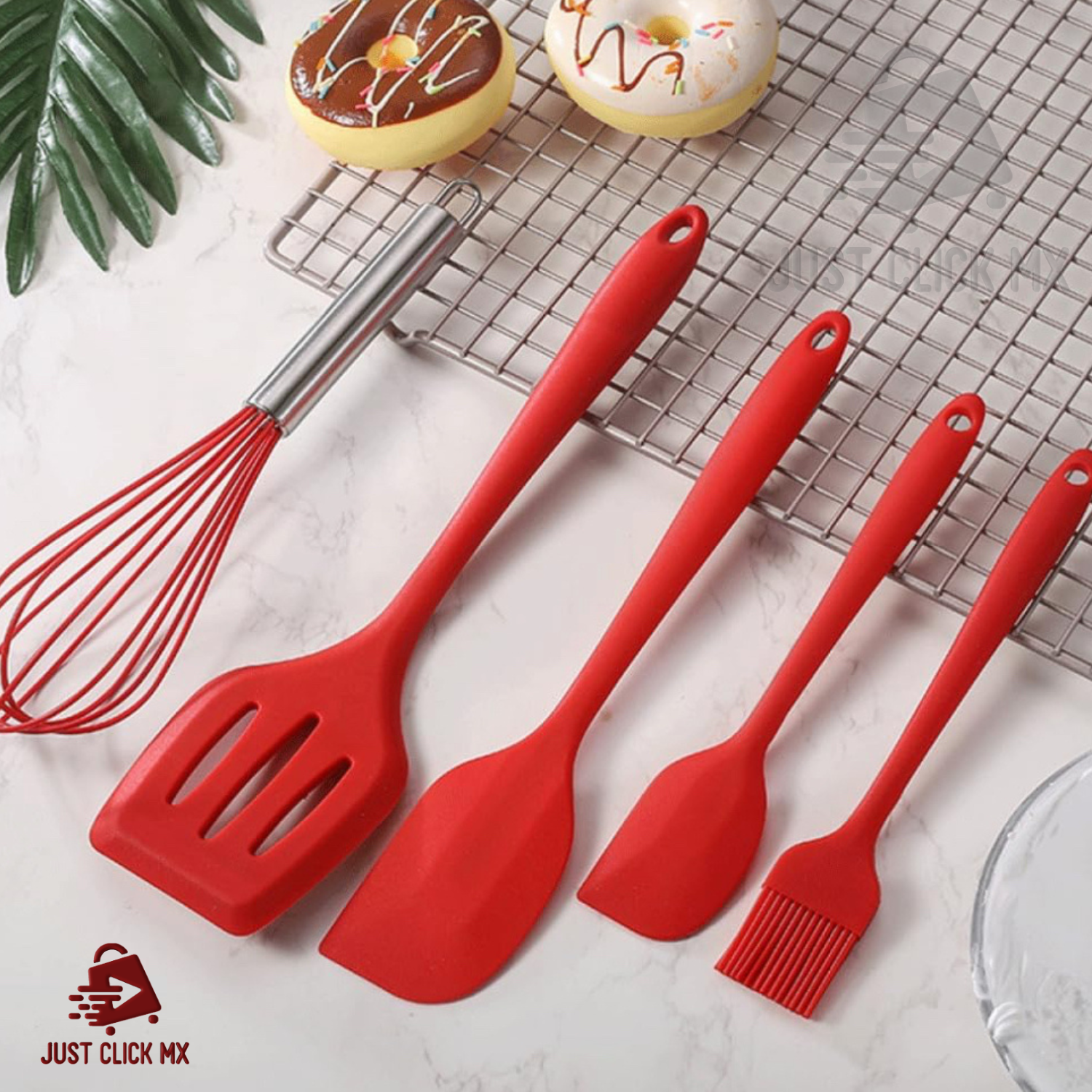 Foto 4 pulgar | Set Utensilios De Cocina 5 En 1 Antiadherente Silicona Negro