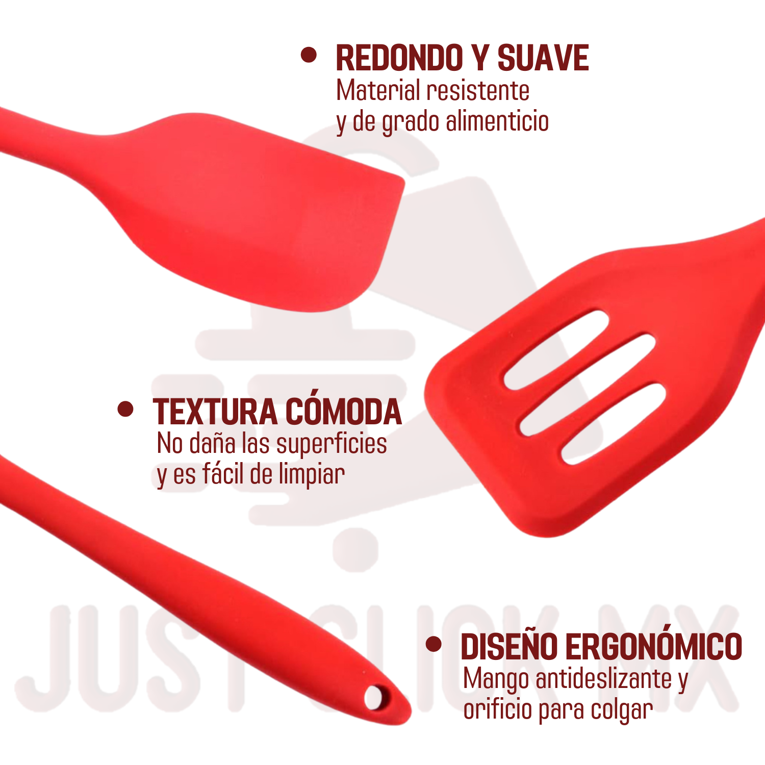 Foto 6 | Set Utensilios De Cocina 5 En 1 Antiadherente Silicona Negro