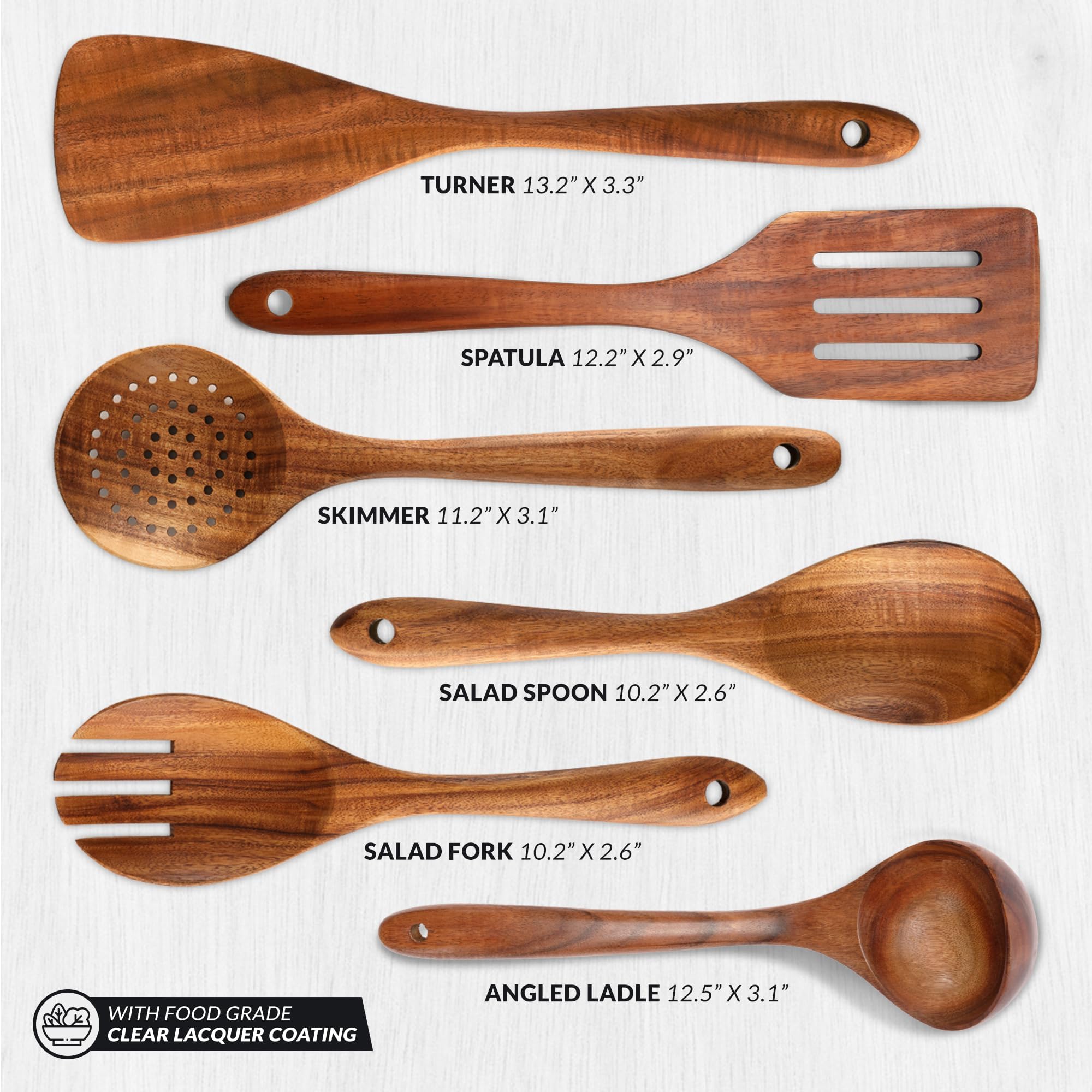Foto 6 pulgar | Juego de Cucharas de Madera Zulay Kitchen 6 Piezas - Venta Internacional