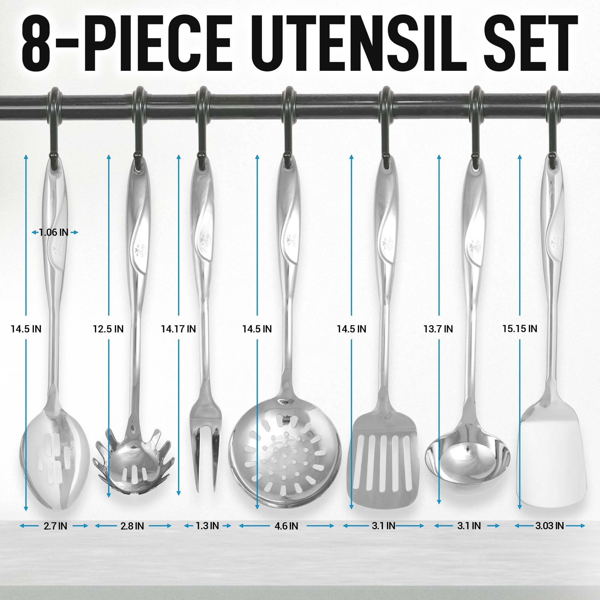 Foto 4 pulgar | Juego de Utensilios de Cocina Zulay Kitchen de Acero Inoxidable 8 Piezas - Venta Internacional