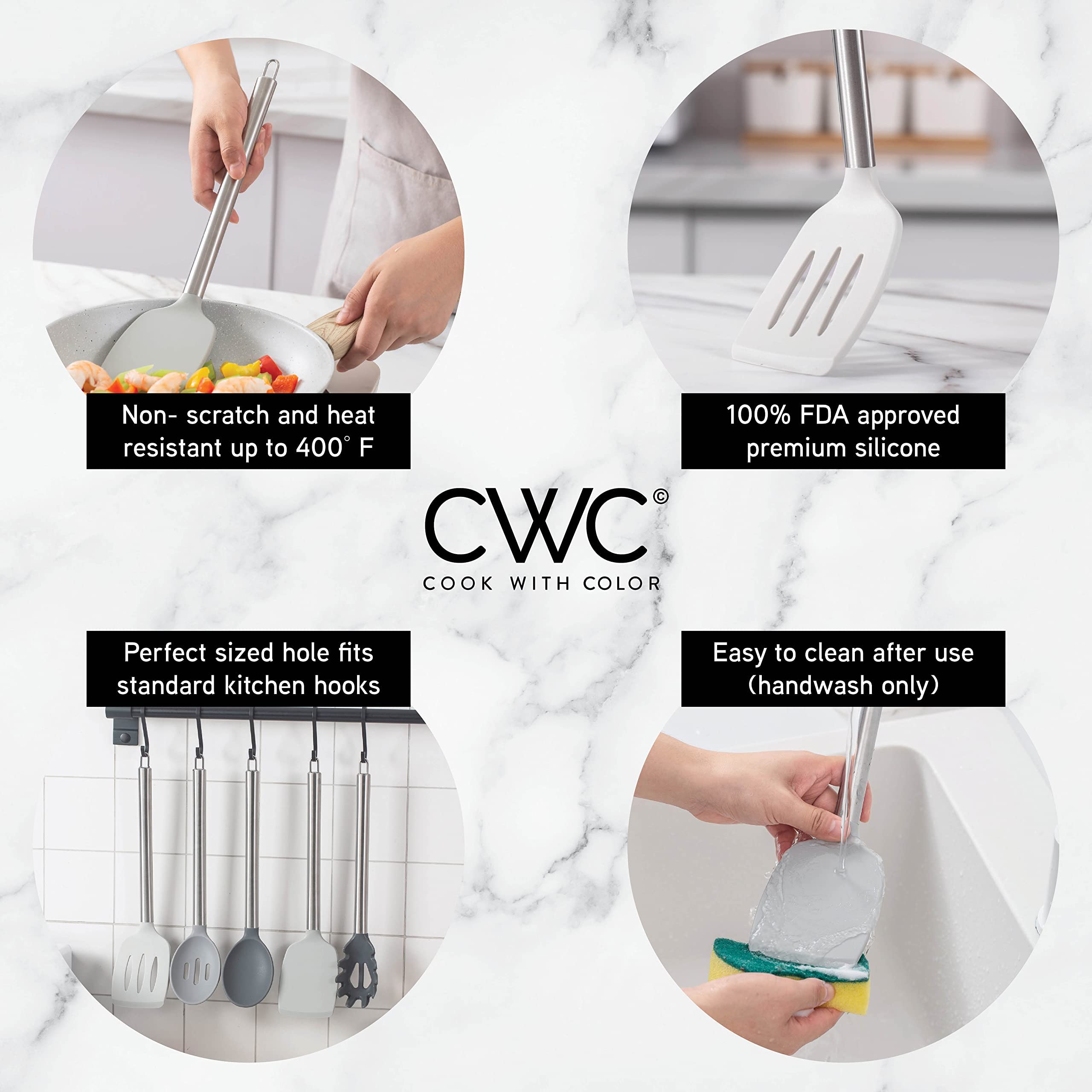 Foto 4 pulgar | Utensilios de Cocina Cook With Color 5 Piezas - Venta Internacional