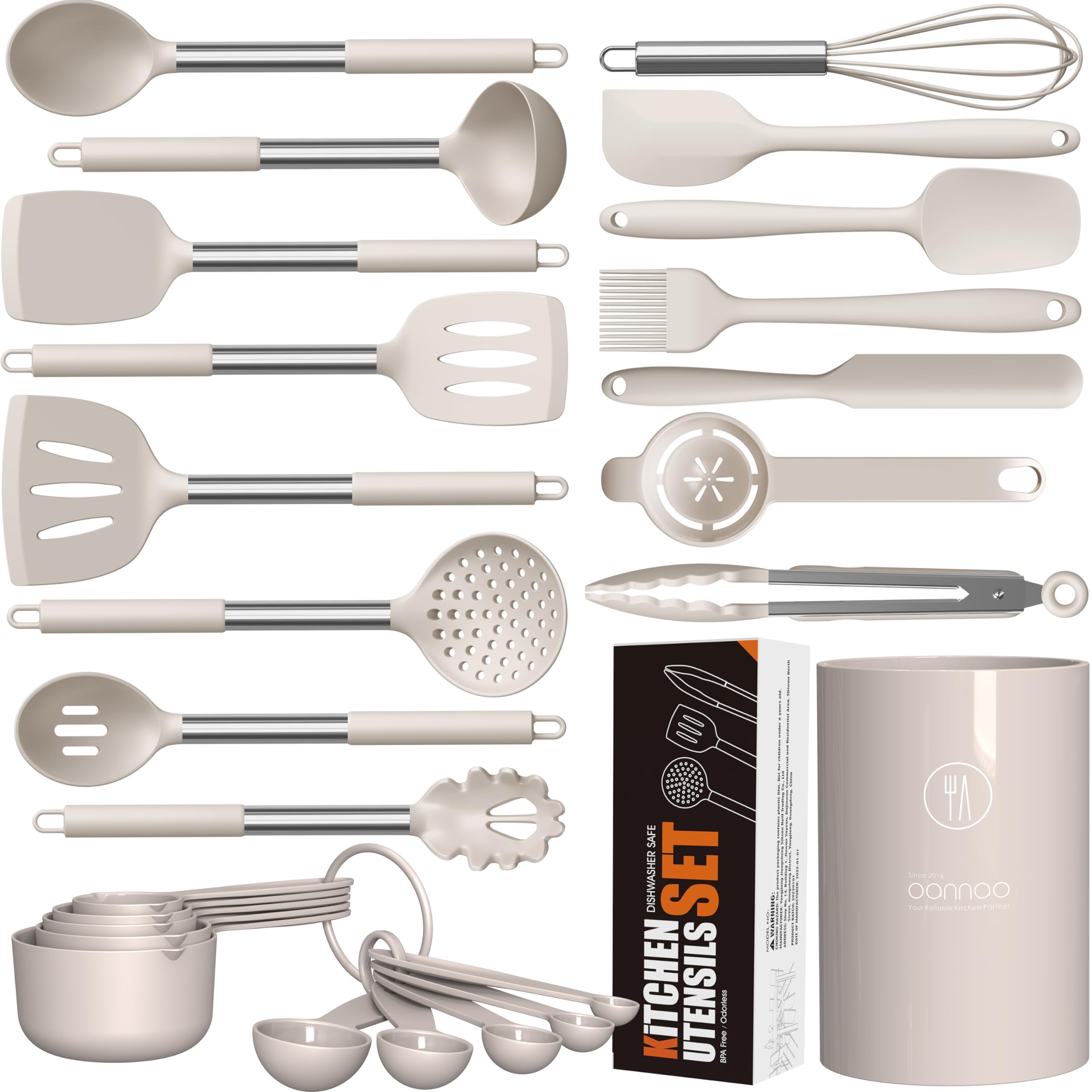 Foto 2 pulgar | Utensilios de Cocina Oannao Silicona Resistente Al Calor 18 Piezas - Venta Internacional