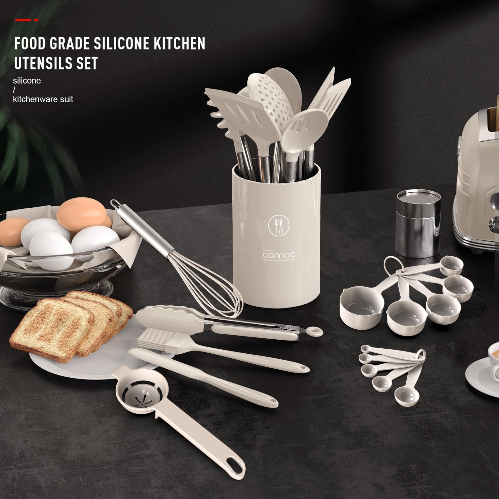 Foto 4 pulgar | Utensilios de Cocina Oannao Silicona Resistente Al Calor 18 Piezas - Venta Internacional