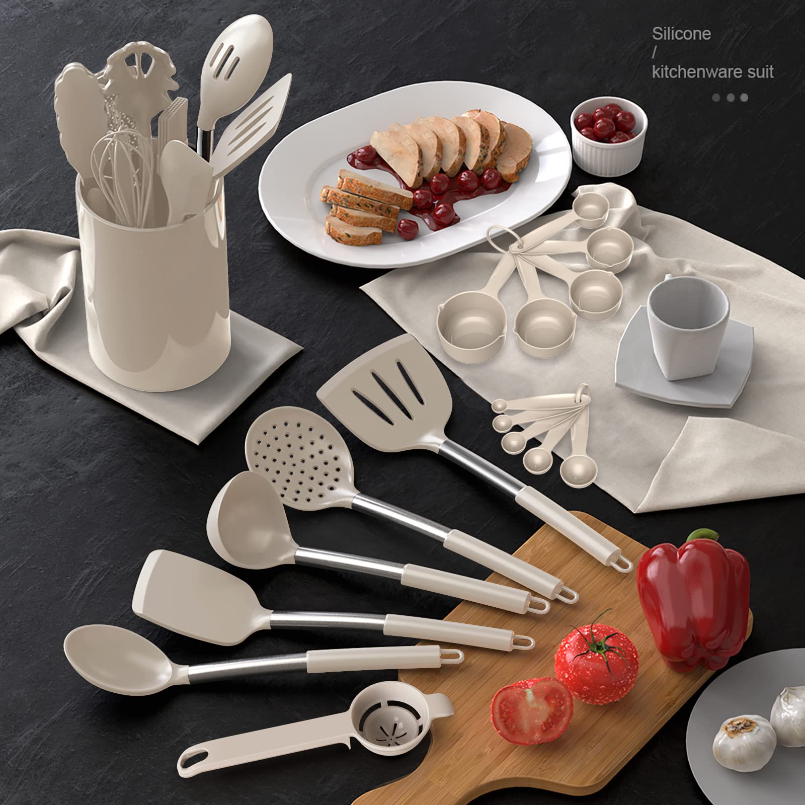 Foto 8 pulgar | Utensilios de Cocina Oannao Silicona Resistente Al Calor 18 Piezas - Venta Internacional