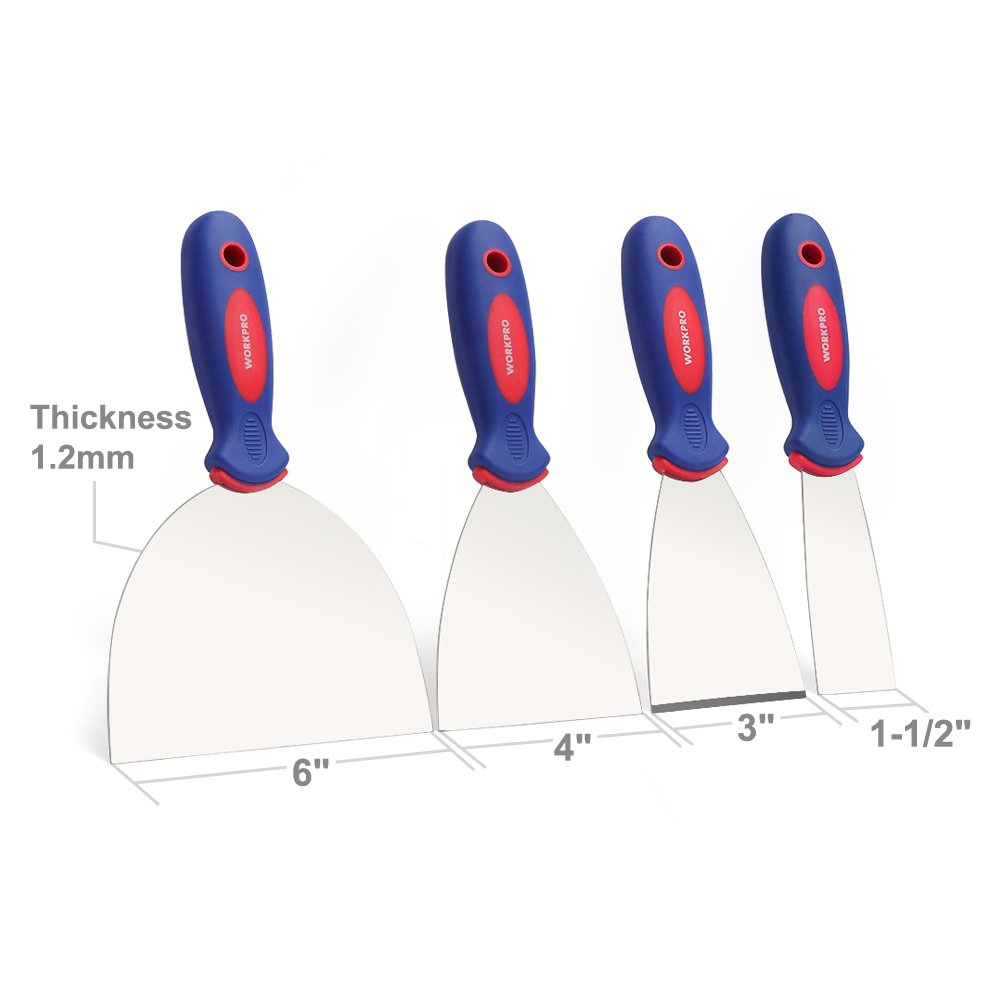 Foto 3 pulgar | Juego De Espátulas Workpro De Acero Inoxidable De 4 Piezas - Venta Internacional.