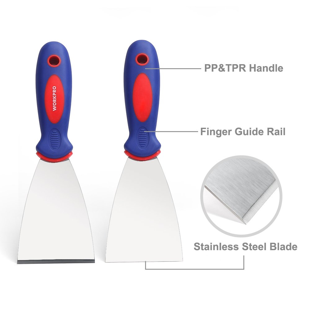 Foto 4 | Juego De Espátulas Workpro De Acero Inoxidable De 4 Piezas - Venta Internacional.