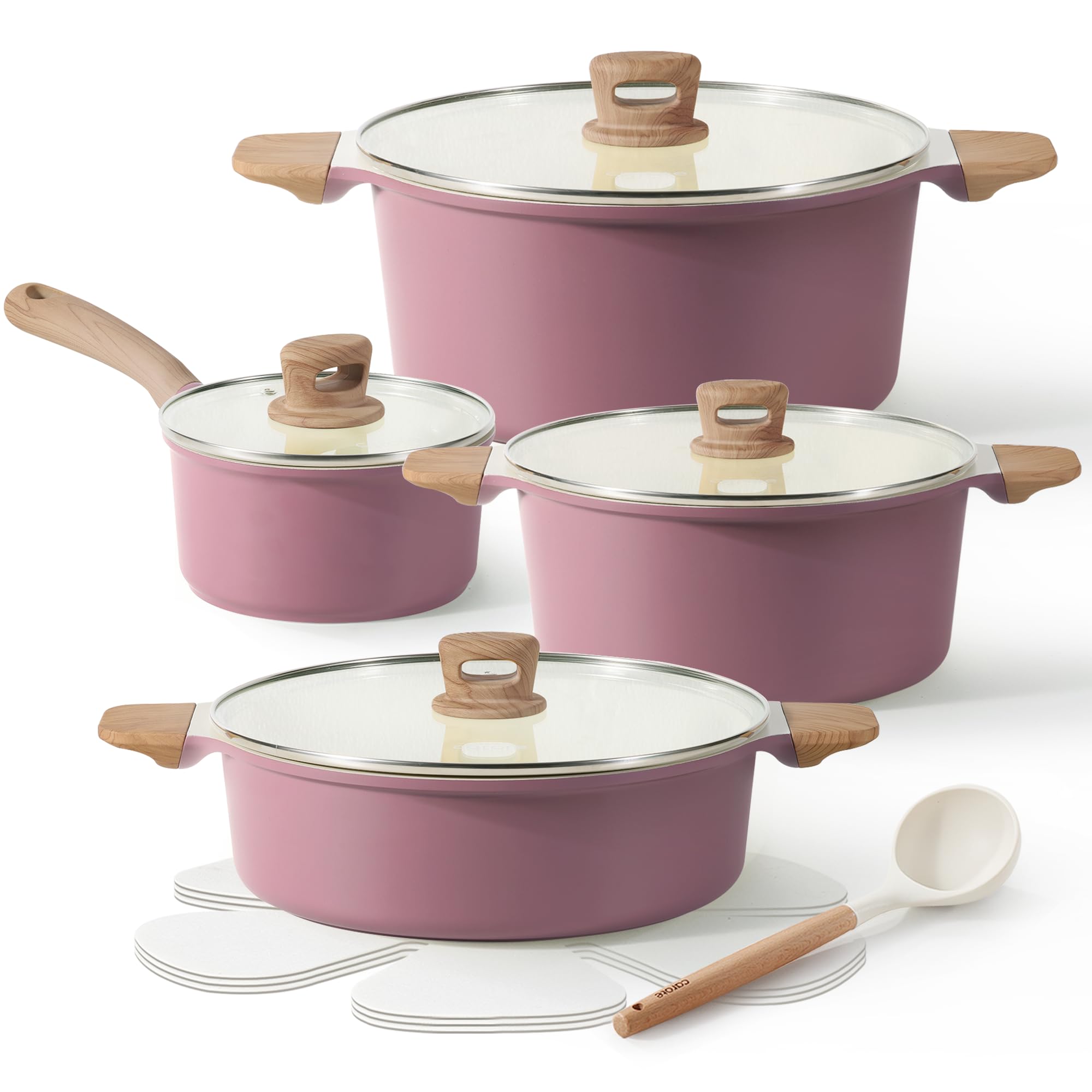 Foto 1 | Juego De Utensilios De Cocina Carote De Cerámica Antiadherente Para Inducción, 12 Unidades, Color Morado - Vent