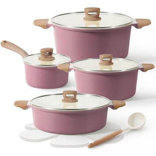 Foto 1 | Juego De Utensilios De Cocina Carote De Cerámica Antiadherente Para Inducción, 12 Unidades, Color Morado - Vent