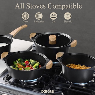 Foto 5 | Juego De Utensilios De Cocina Carote, 7 Piezas, Antiadherentes, De Inducción, Color Negro - Venta Internacional.