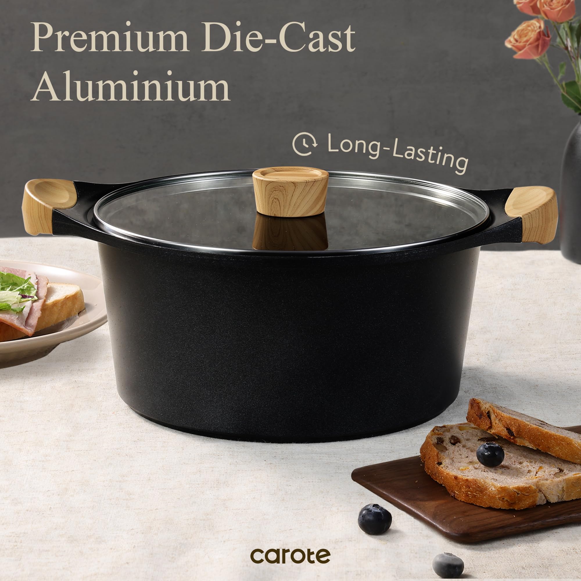 Foto 7 | Juego De Utensilios De Cocina Carote, 7 Piezas, Antiadherentes, De Inducción, Color Negro - Venta Internacional.