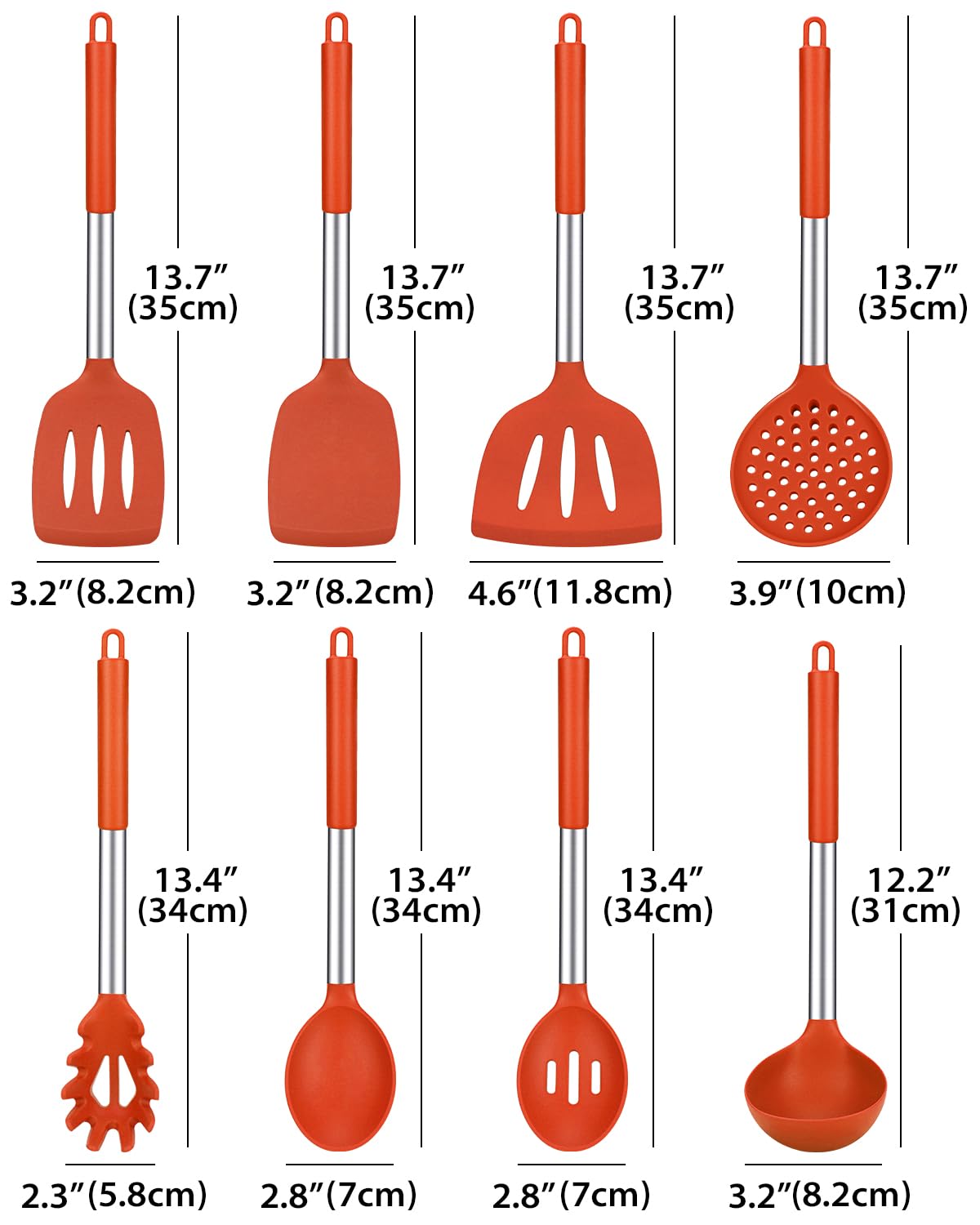 Foto 3 pulgar | Juego De Utensilios De Cocina Bundlepro De Silicona, 8 Piezas, Resistentes Al Calor - Venta Internacional.