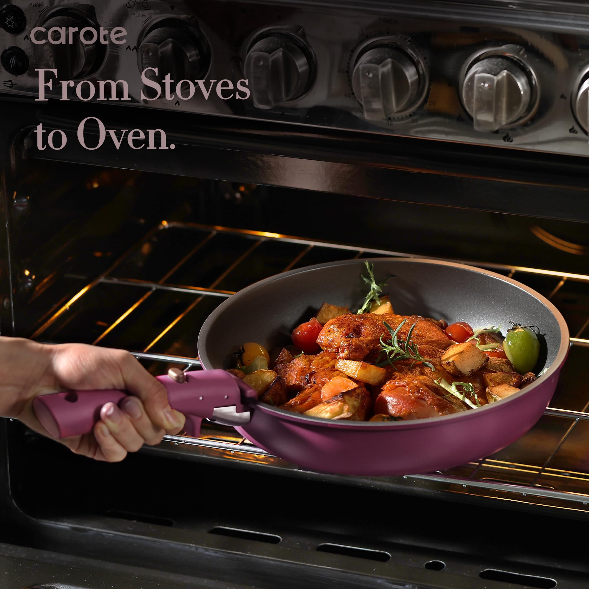 Foto 5 | Juego De Utensilios De Cocina Carote, 19 Piezas, Antiadherentes Con Mango Desmontable - Venta Internacional.
