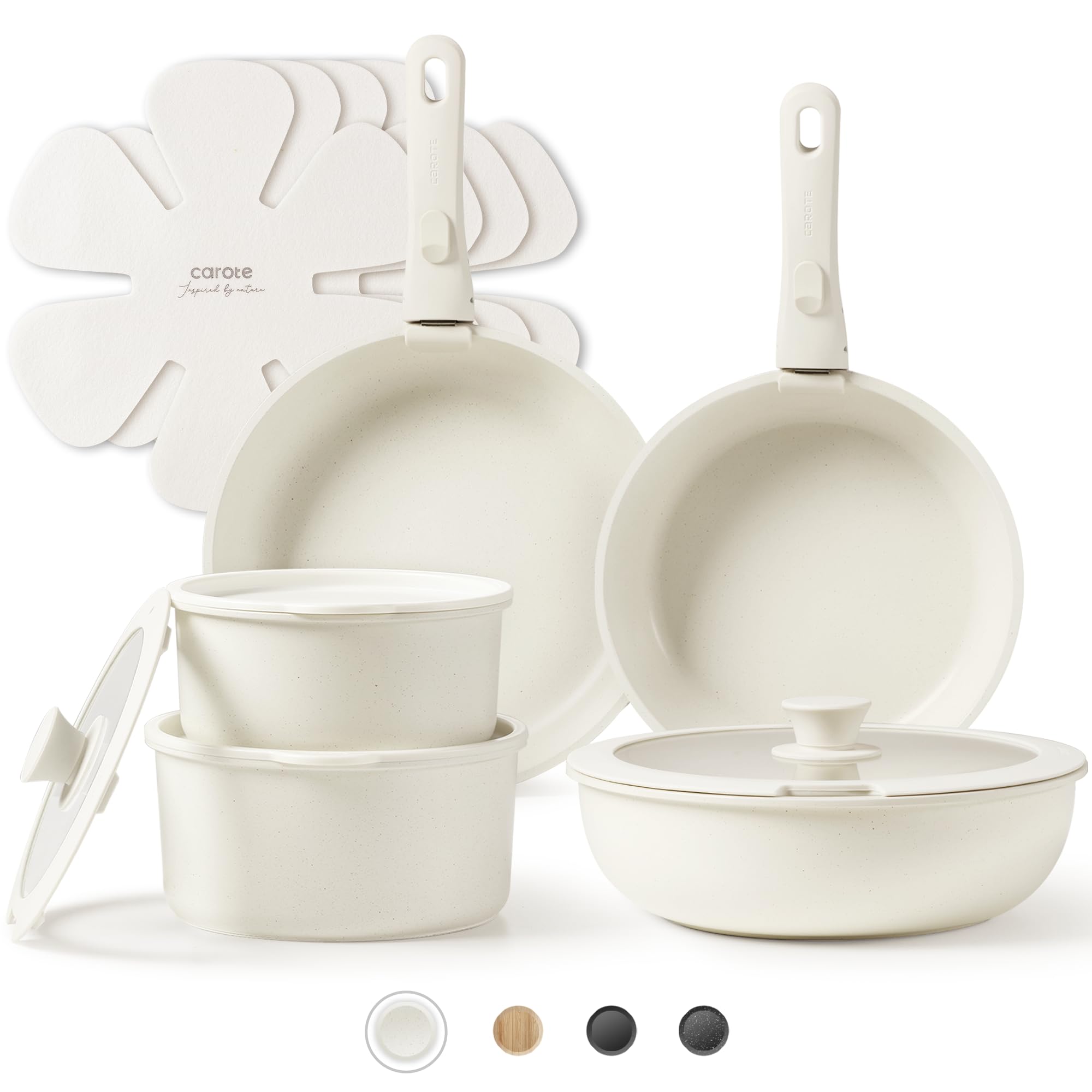 Foto 2 pulgar | Juego De Utensilios De Cocina Carote Antiadherentes De 15 Piezas Con Mango Desmontable - Venta Internacional.