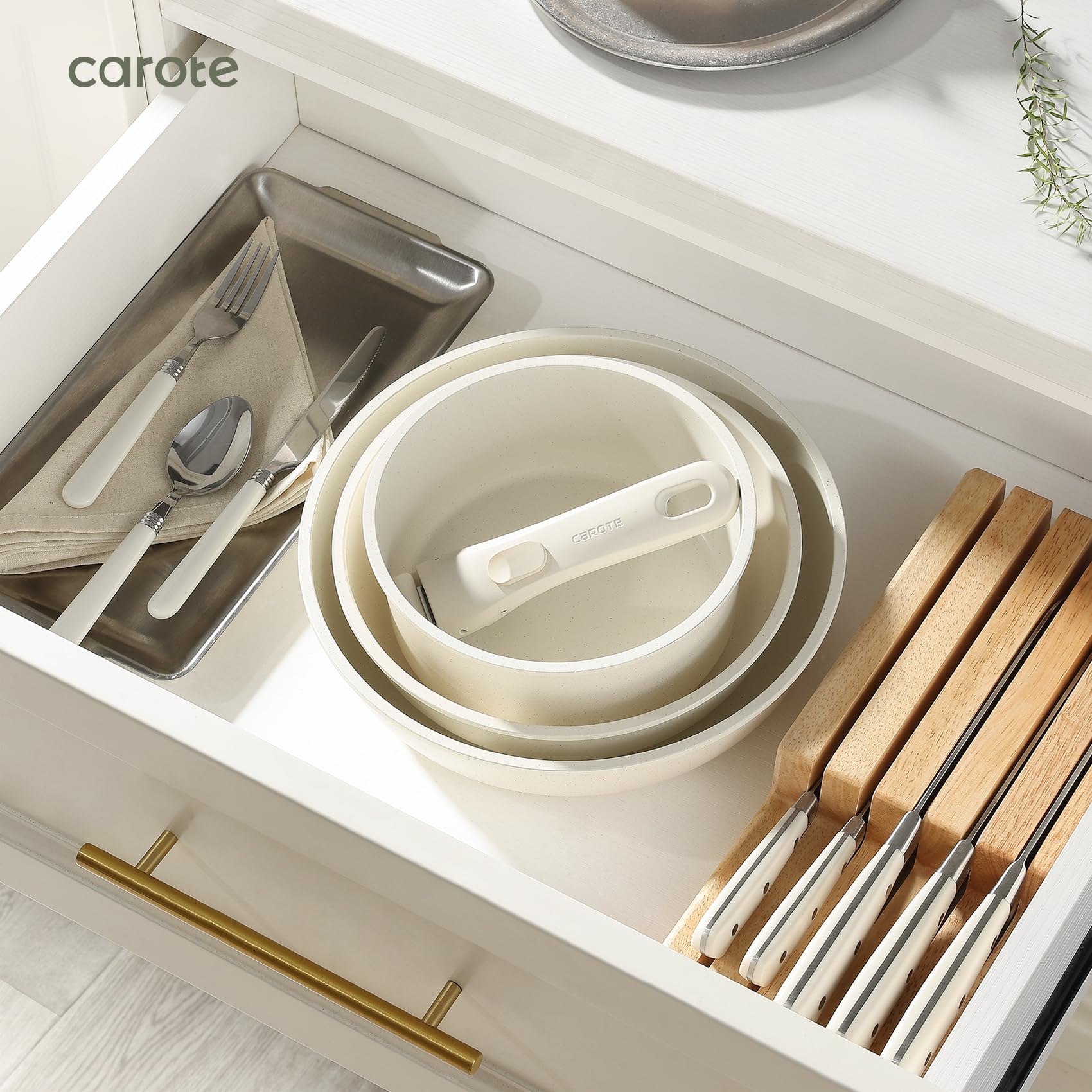 Foto 7 pulgar | Juego De Utensilios De Cocina Carote Antiadherentes De 15 Piezas Con Mango Desmontable - Venta Internacional.