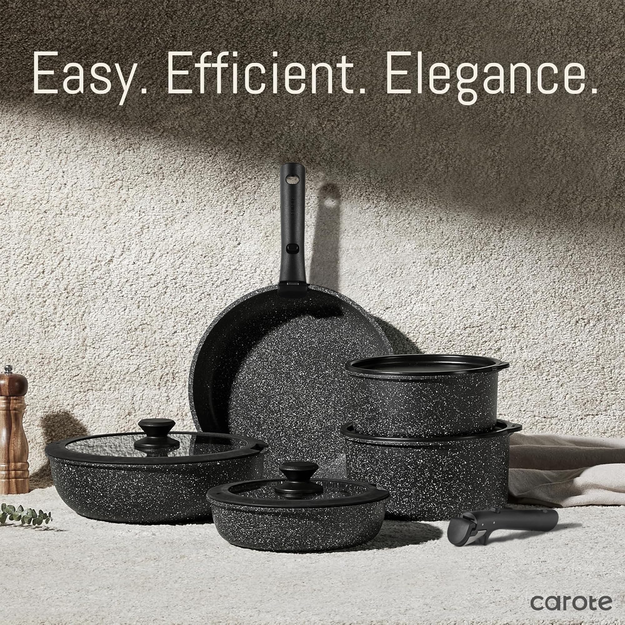 Foto 4 | Empuñadura Extraíble para Utensilios de Cocina Carote Universal Black - Venta Internacional