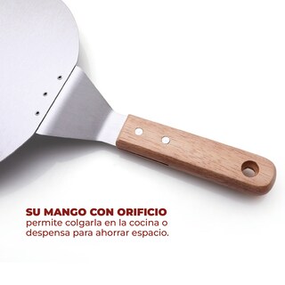 Foto 2 | Espátula Redonda de Acero Inoxidable para Pizza