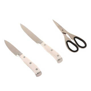 Foto 3 | Set De Cuchillos Blancos De Acero Inoxidable Vasconia 15 Pzas