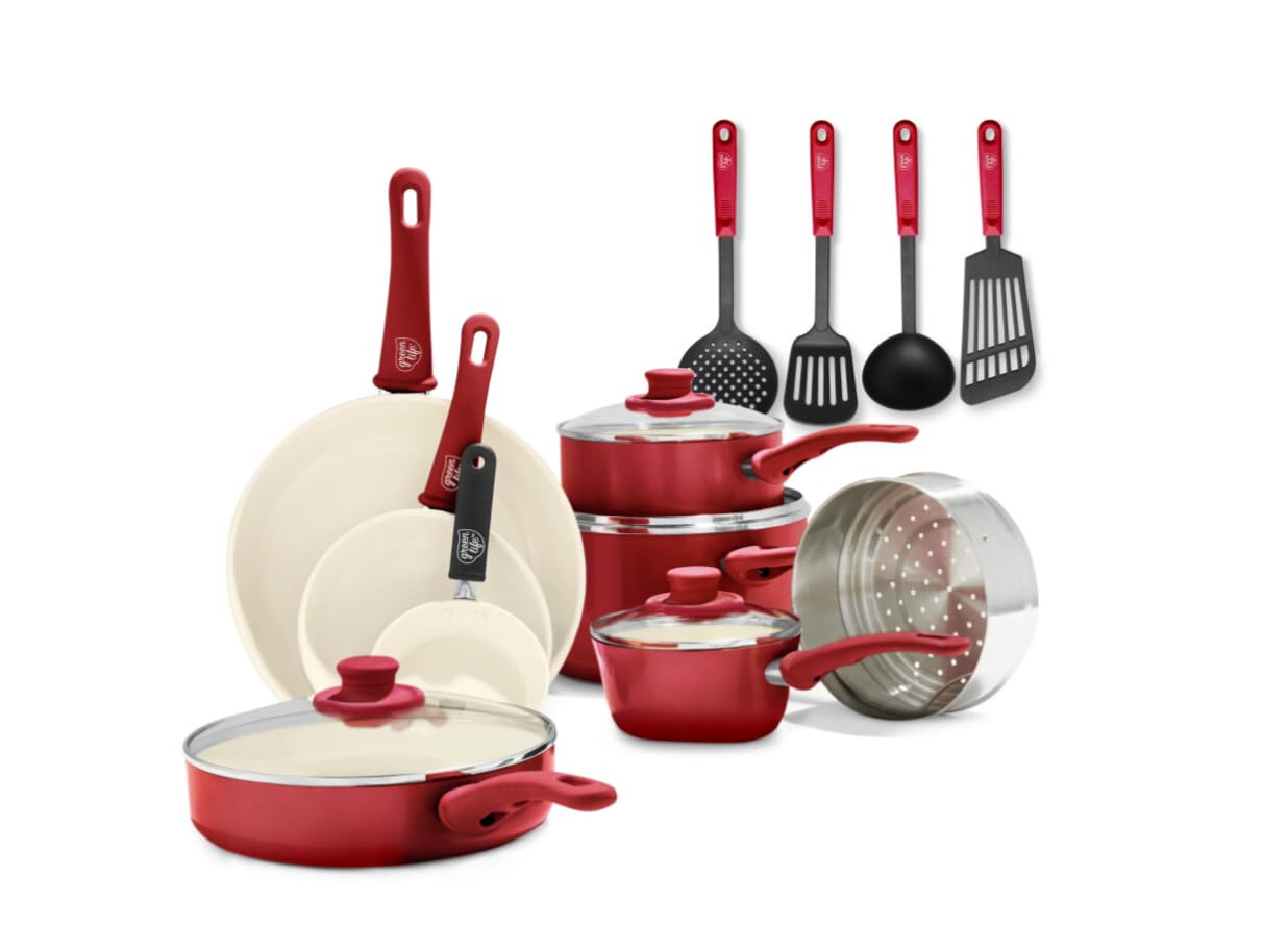 Foto 1 | Juego De Utensilios De Cocina Greenlife Soft Grip, 16 Piezas, Cerámica No Tóxica - Venta Internacional.