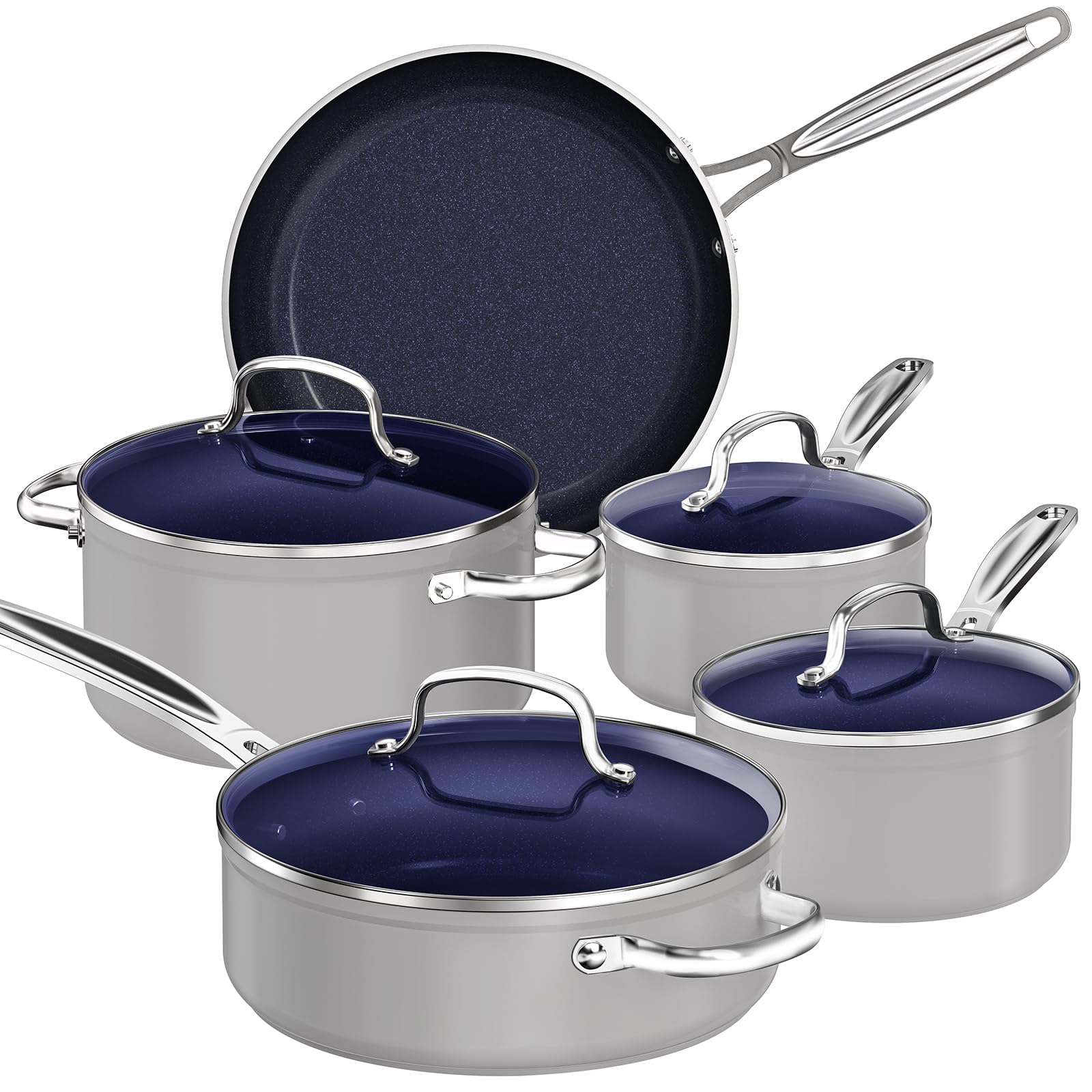 Foto 2 pulgar | Juego De Utensilios De Cocina Nuwave Healthy Duralon Blue Ceramic, 9 Piezas - Venta Internacional.