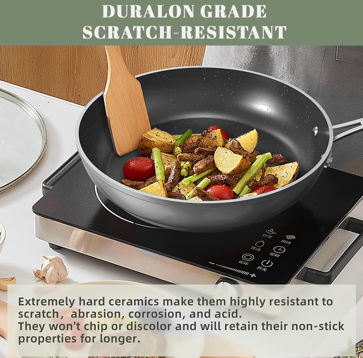 Foto 5 pulgar | Juego De Utensilios De Cocina Nuwave Healthy Duralon Blue Ceramic, 9 Piezas - Venta Internacional.