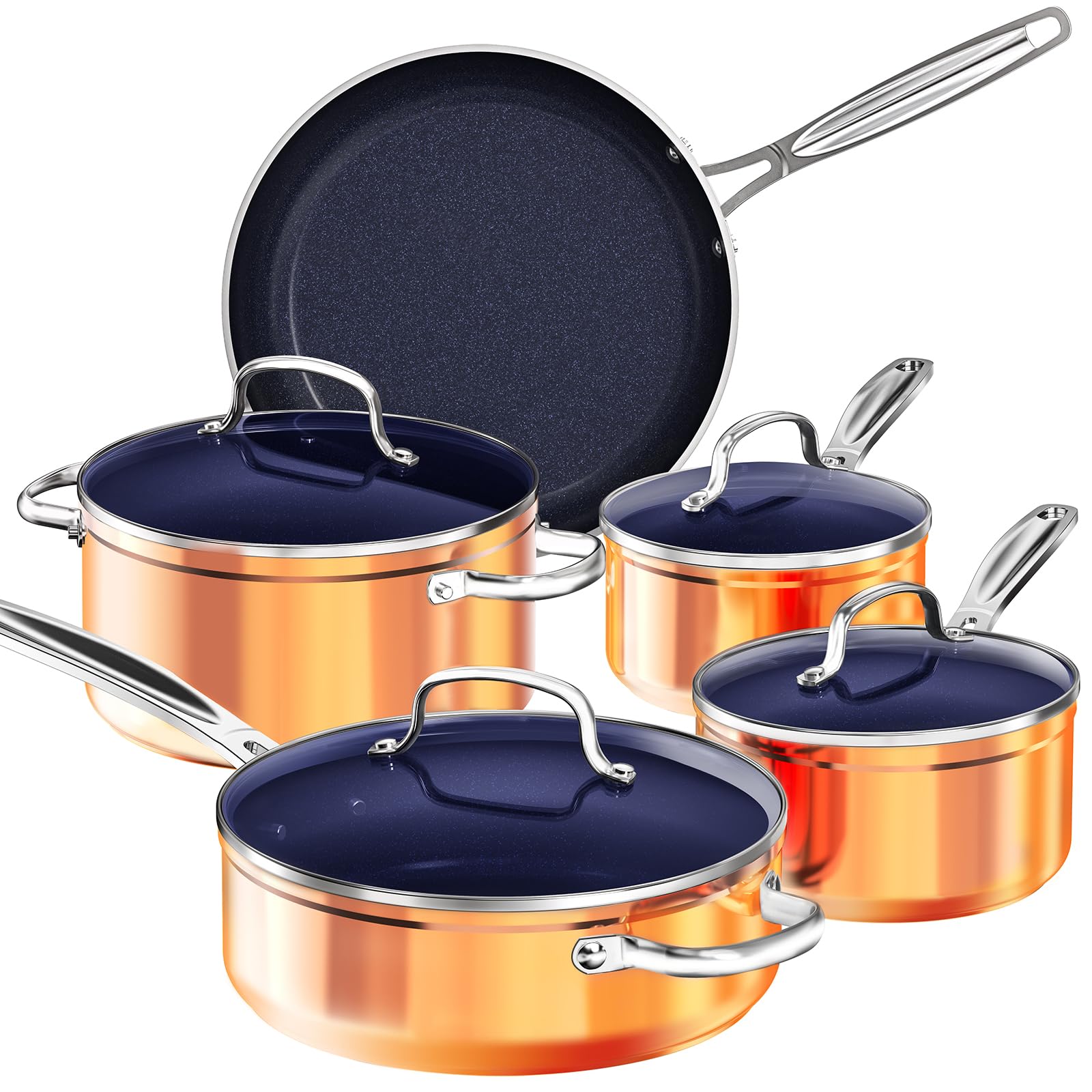 Foto 2 pulgar | Juego De Utensilios De Cocina Nuwave Healthy Duralon Blue Ceramic, 9 Piezas - Venta Internacional.