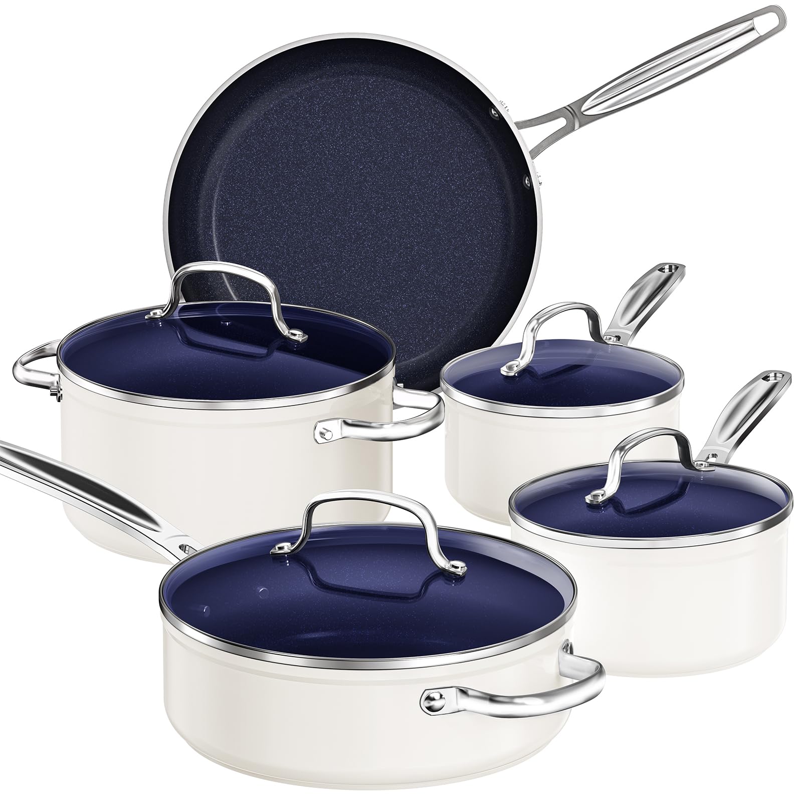 Foto 2 pulgar | Juego De Utensilios De Cocina Nuwave Healthy Duralon Blue Ceramic, 9 Piezas - Venta Internacional.