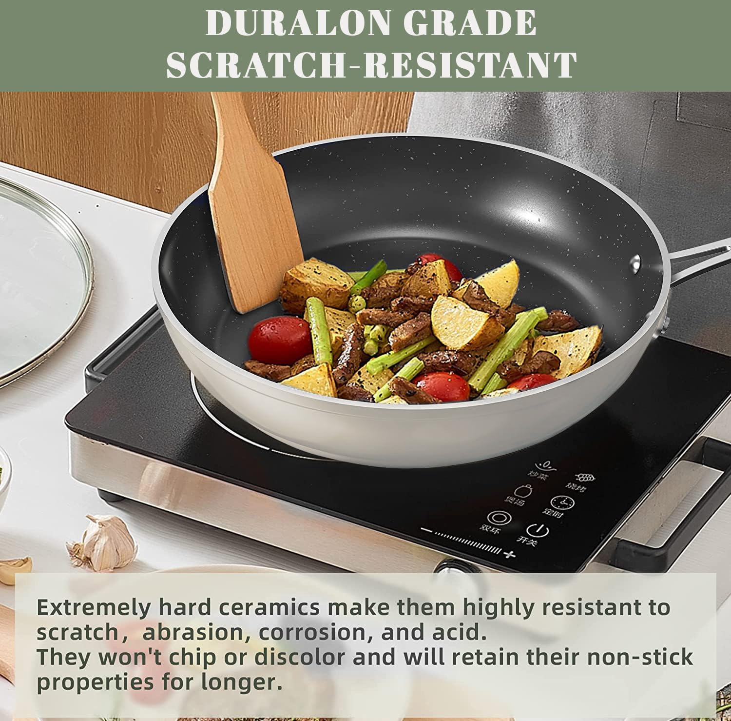 Foto 5 pulgar | Juego De Utensilios De Cocina Nuwave Healthy Duralon Blue Ceramic, 9 Piezas - Venta Internacional.