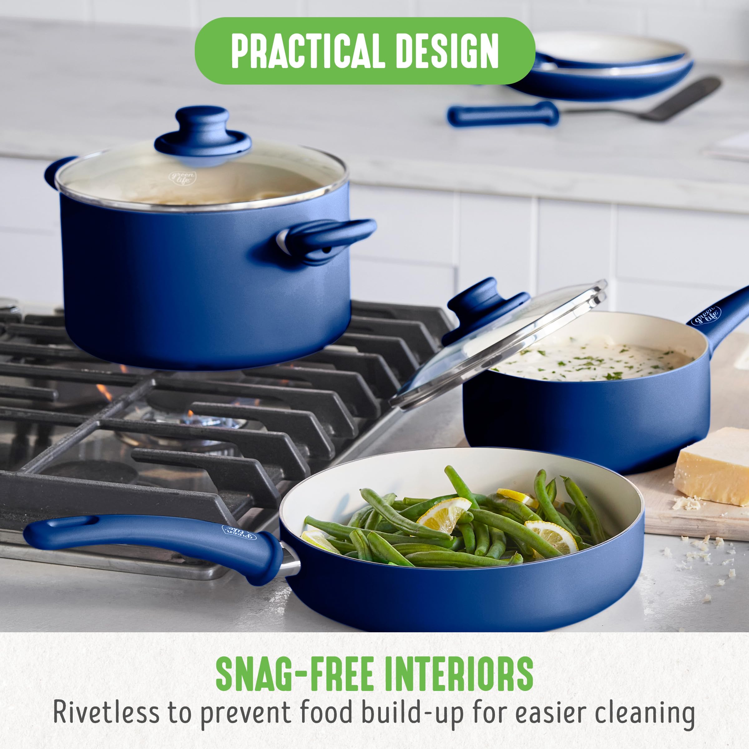 Foto 6 | Juego De Utensilios De Cocina Greenlife Soft Grip, 16 Piezas, Cerámica No Tóxica - Venta Internacional.
