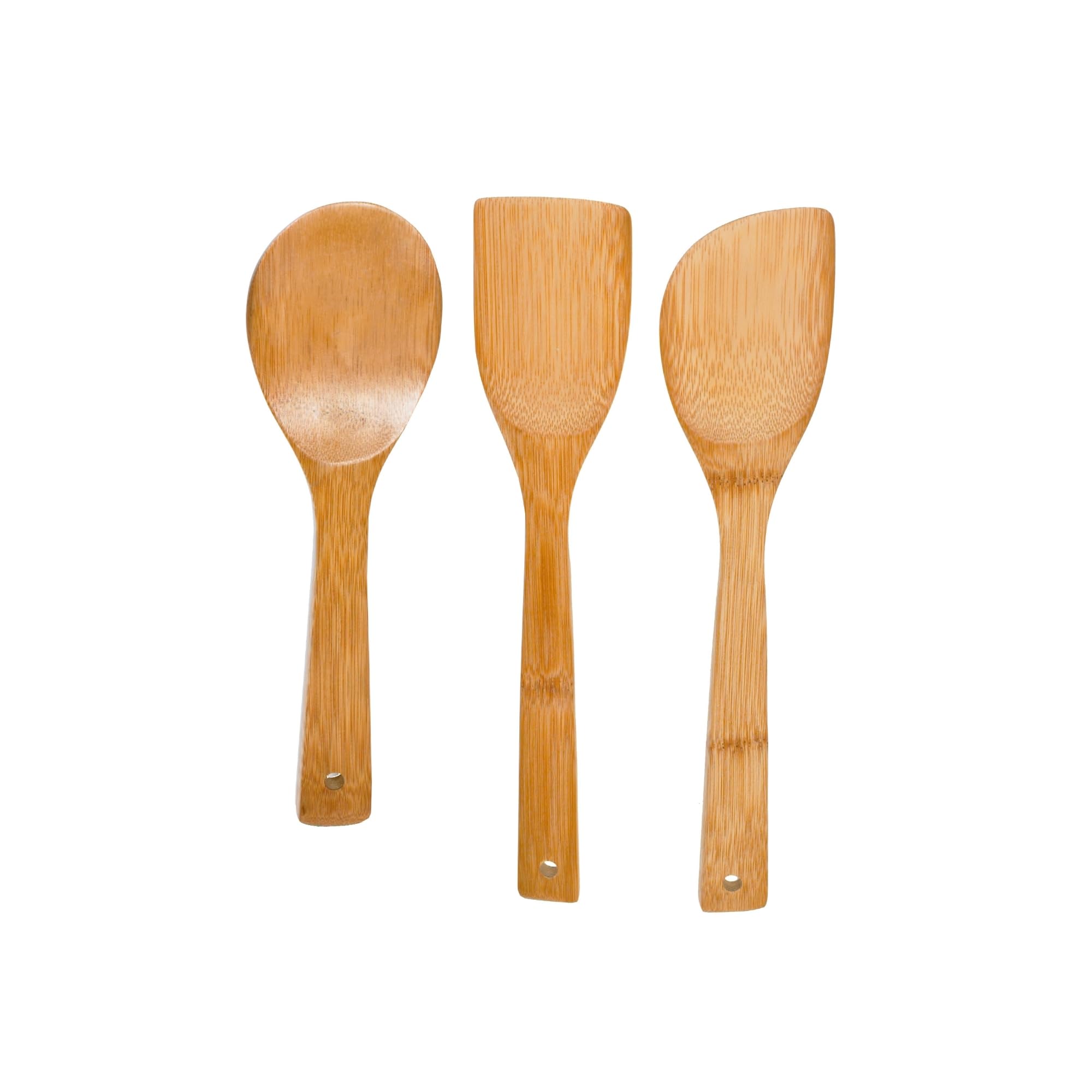 Foto 2 pulgar | Juego De Cucharas Para Utensilios De Cocina Imusa Usa, 3 Piezas, Bambú - Venta Internacional.