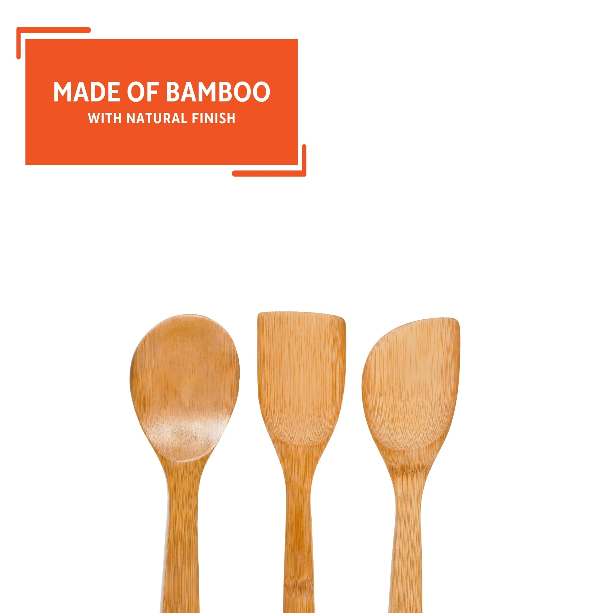 Foto 4 pulgar | Juego De Cucharas Para Utensilios De Cocina Imusa Usa, 3 Piezas, Bambú - Venta Internacional.